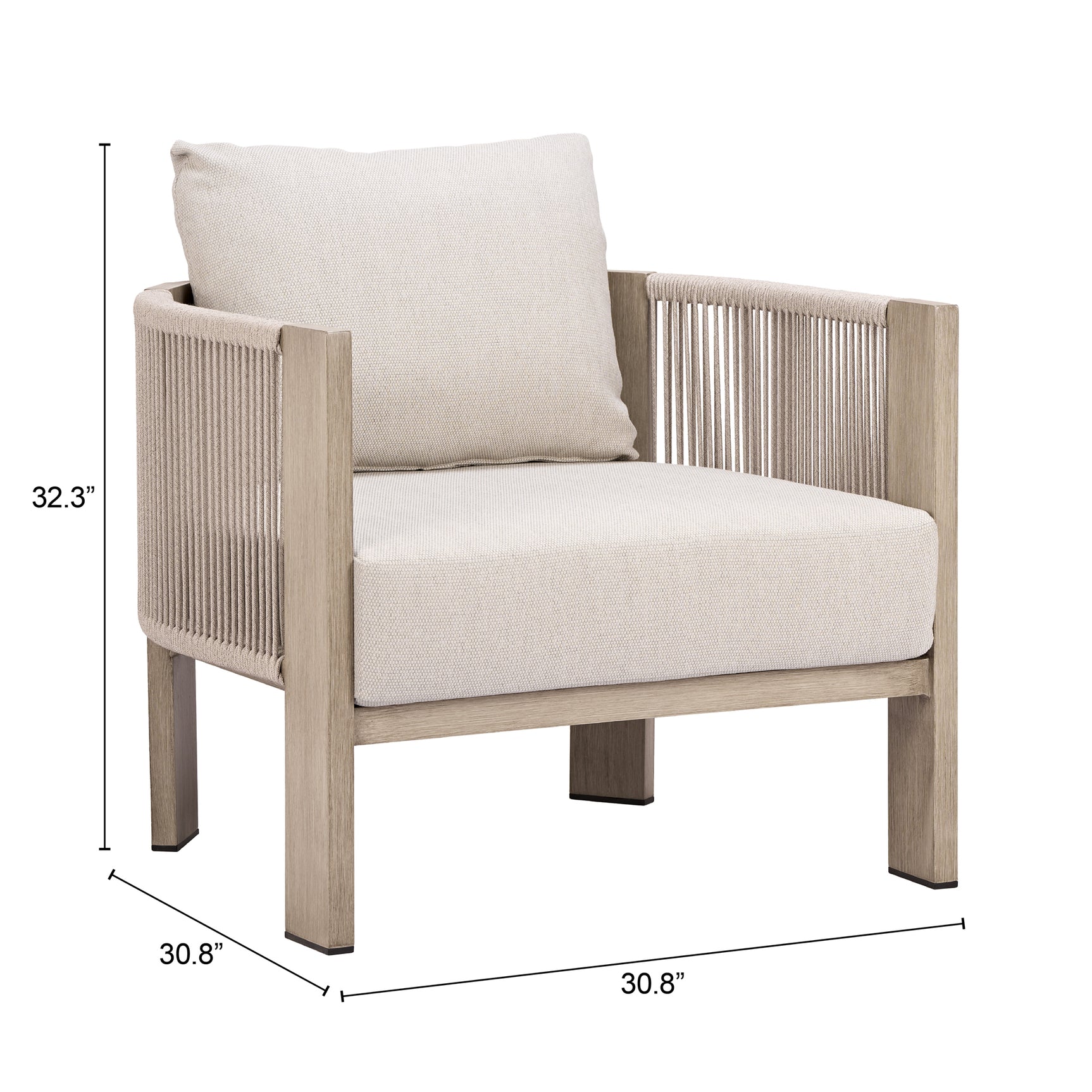 Sunlit Gray Springs Accent Chair