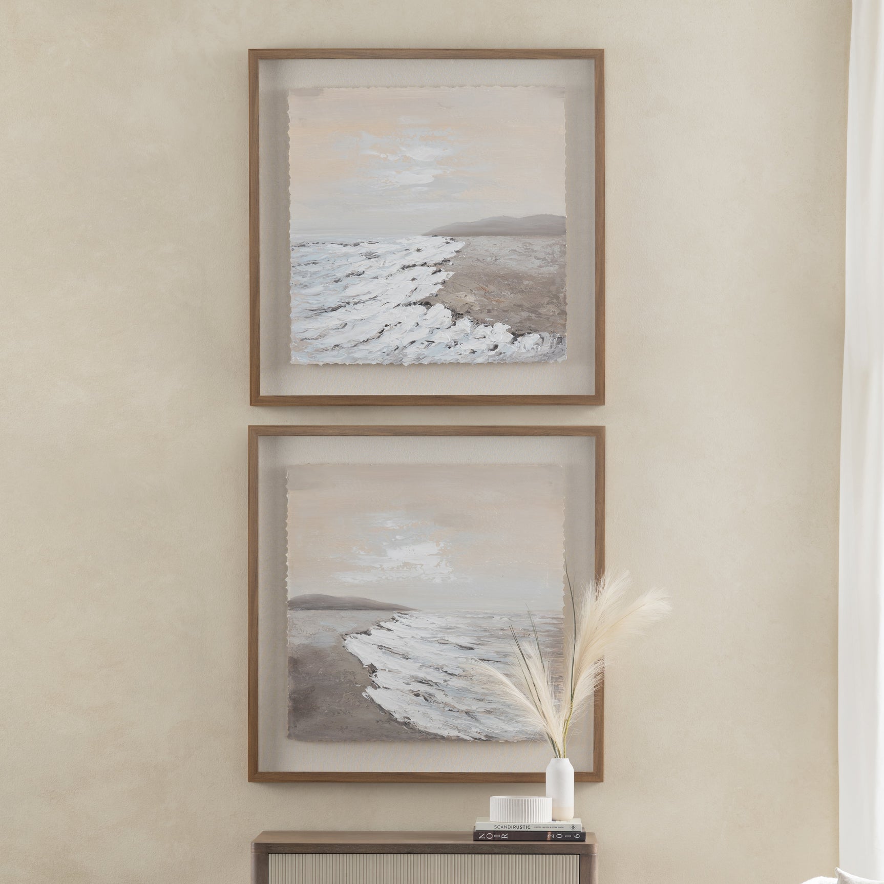 Sunny Shore 2 Brown/White Wall Art