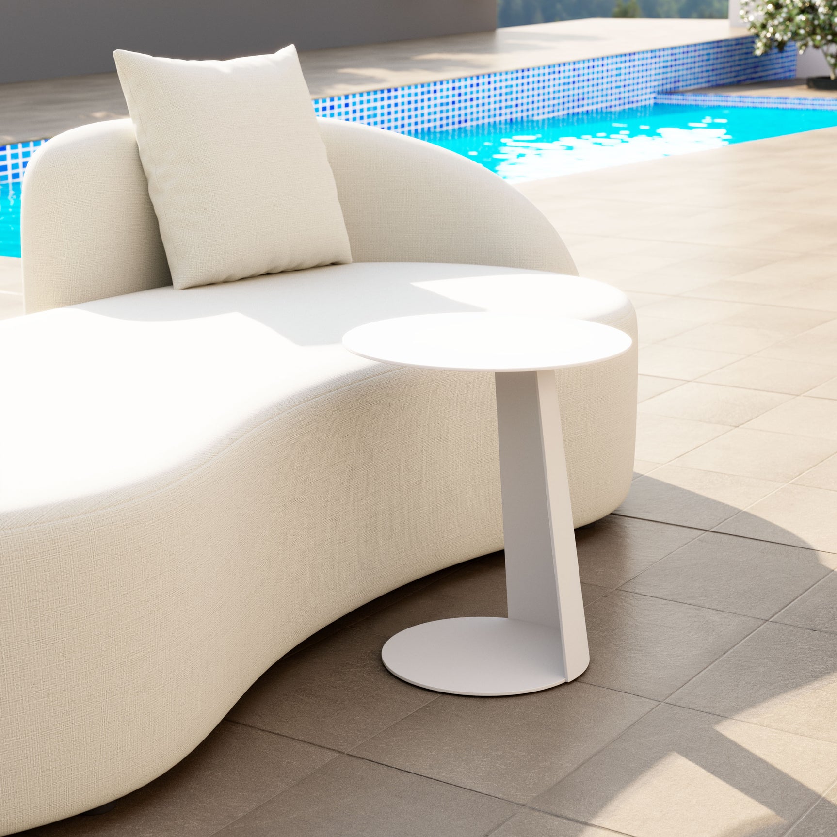 Sunny White Isles Side Table