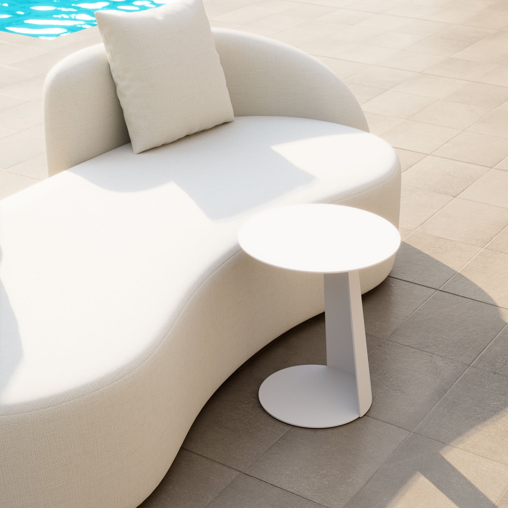 Sunny White Isles Side Table