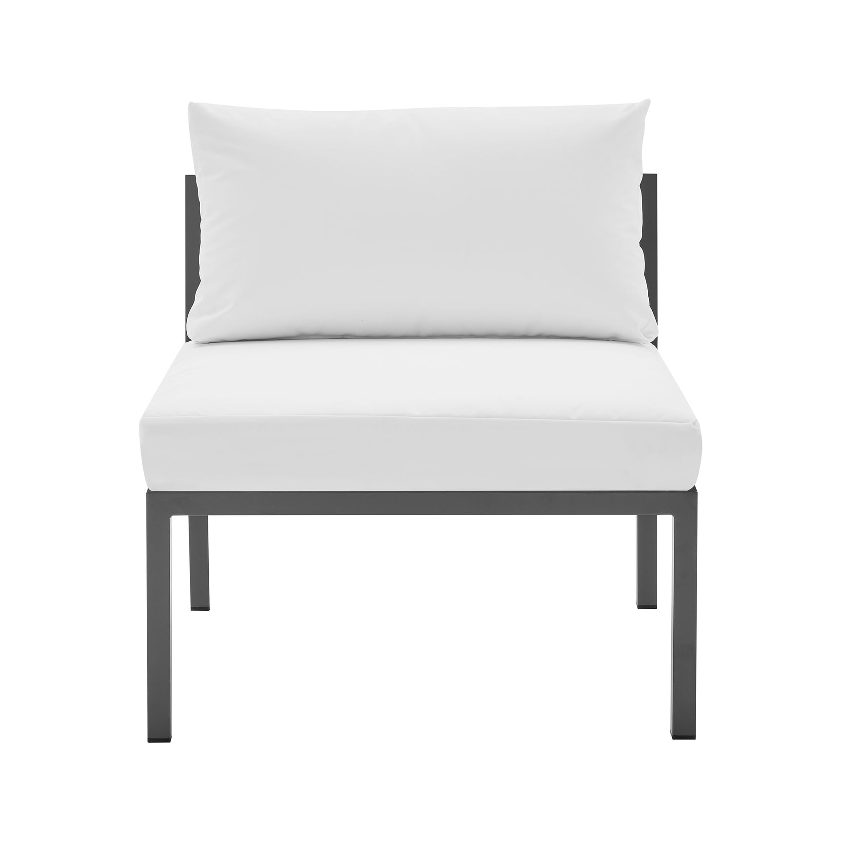 Sunnyside Corner Patio Conversation Set with Table in Grey on White - Ornate Home