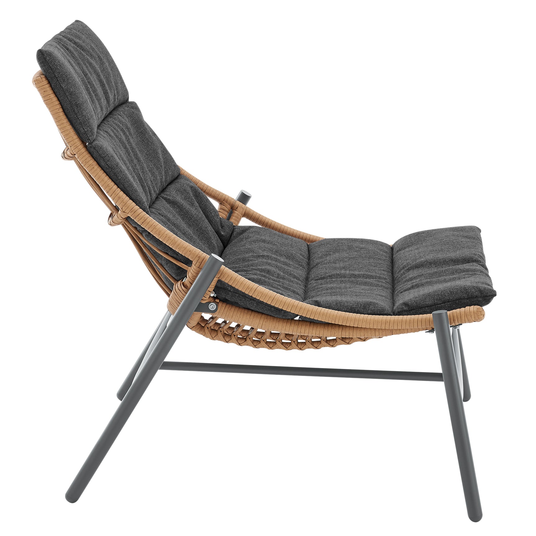 Sunset 3-Piece Patio Conversation Set in Grey - Ornate Home