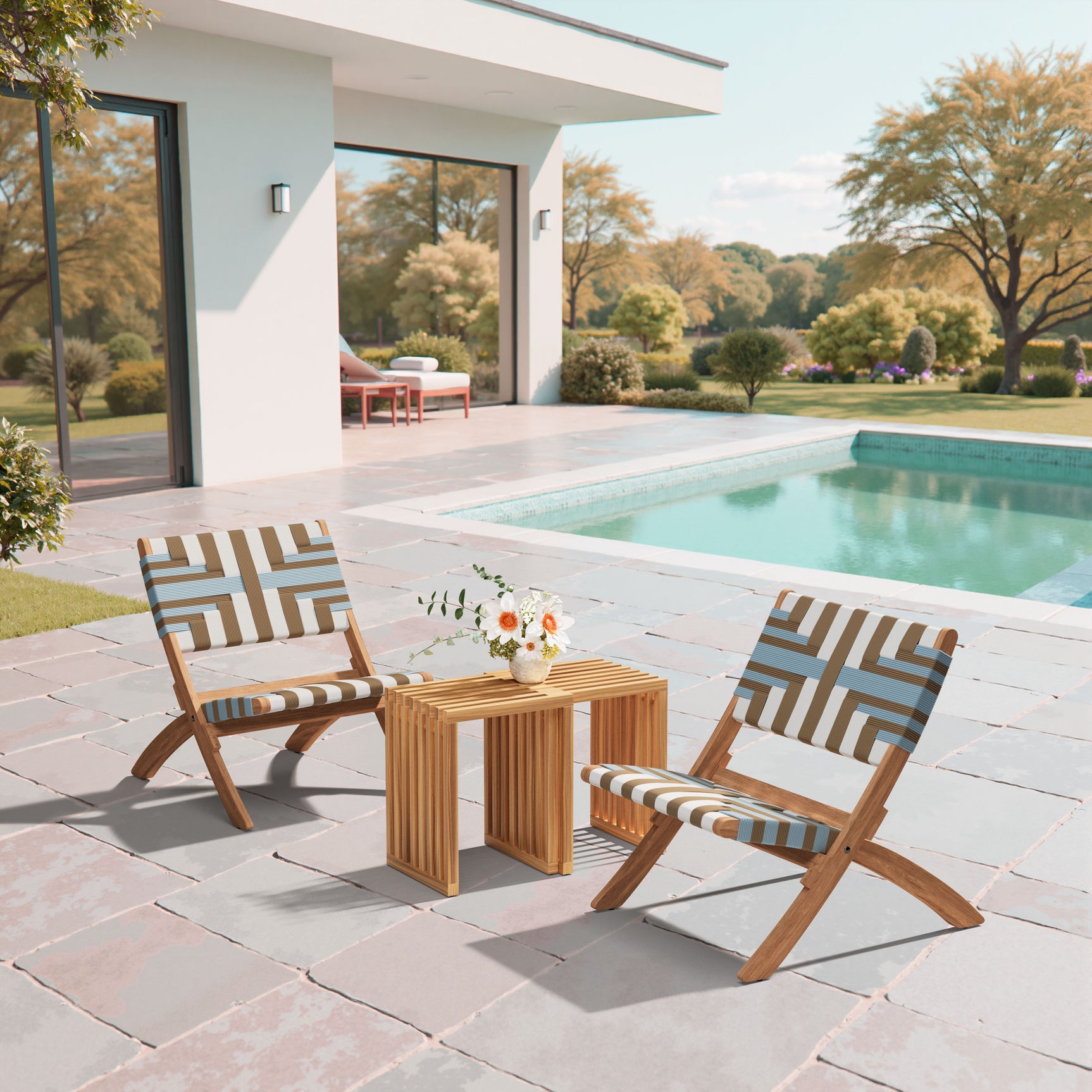 Sunshine Multicolor Lounge Chair - Ornate Home