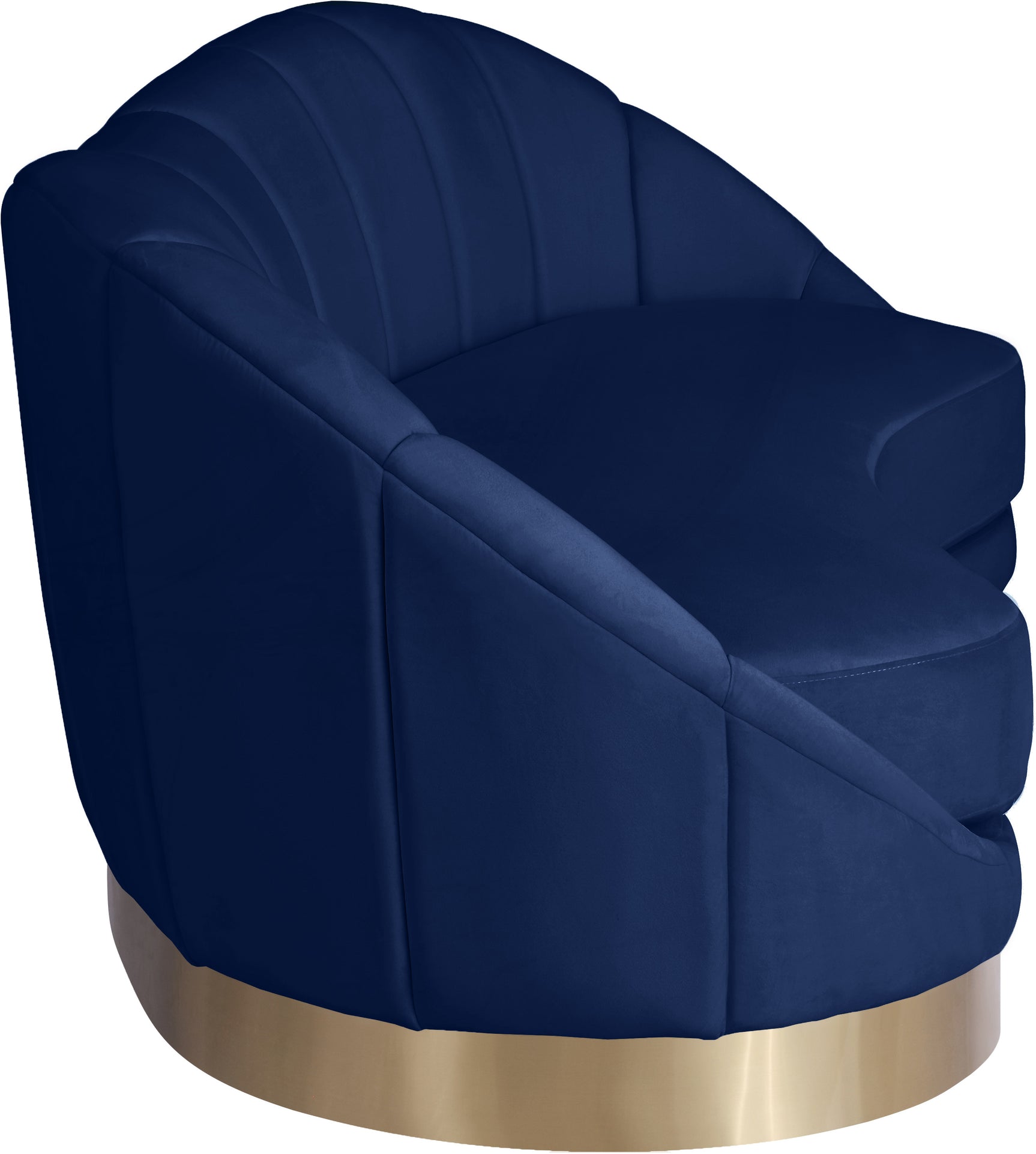 Sunshore Navy 91.5" Velvet Upholstered Sofa - Ornate Home