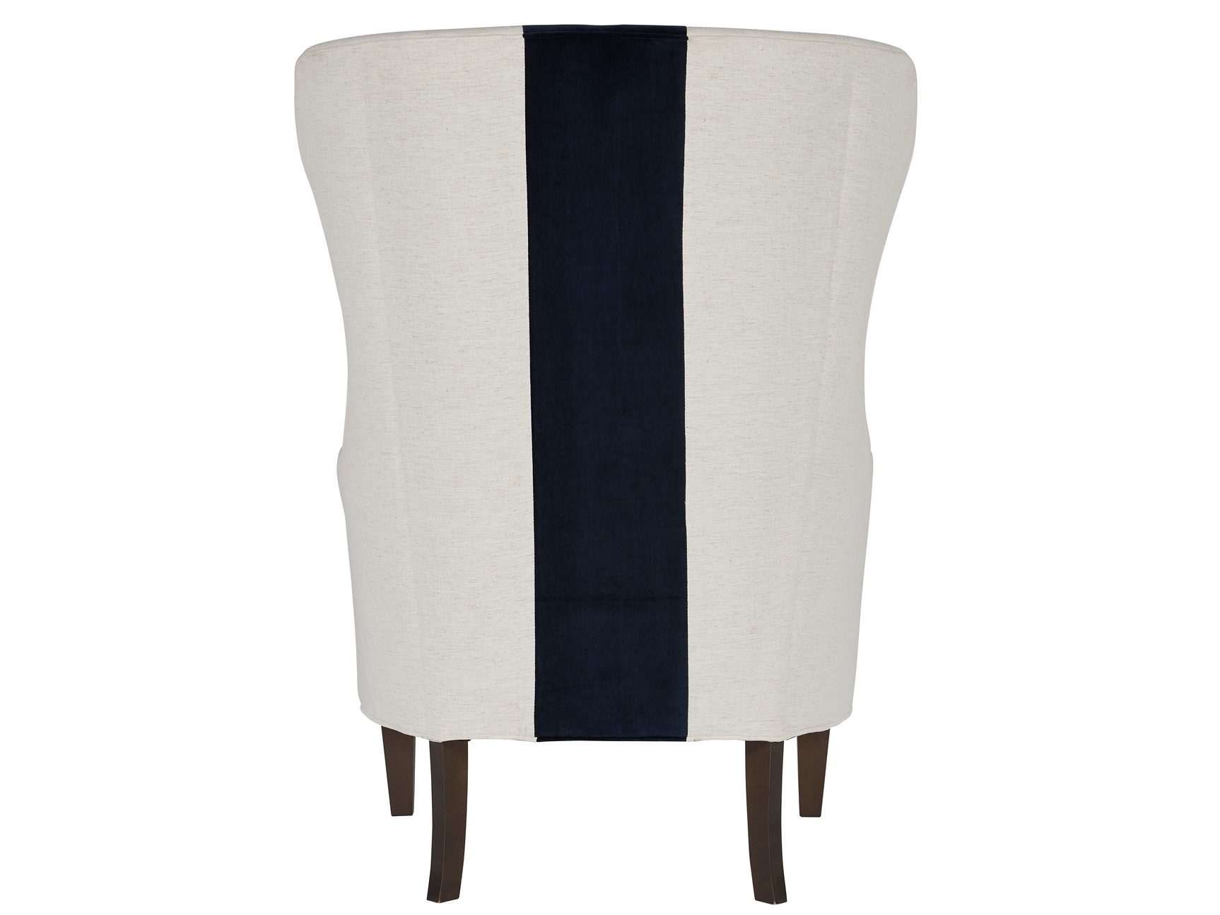 Surfside Nomad Snow/Navy Wing Chair - Ornate Home