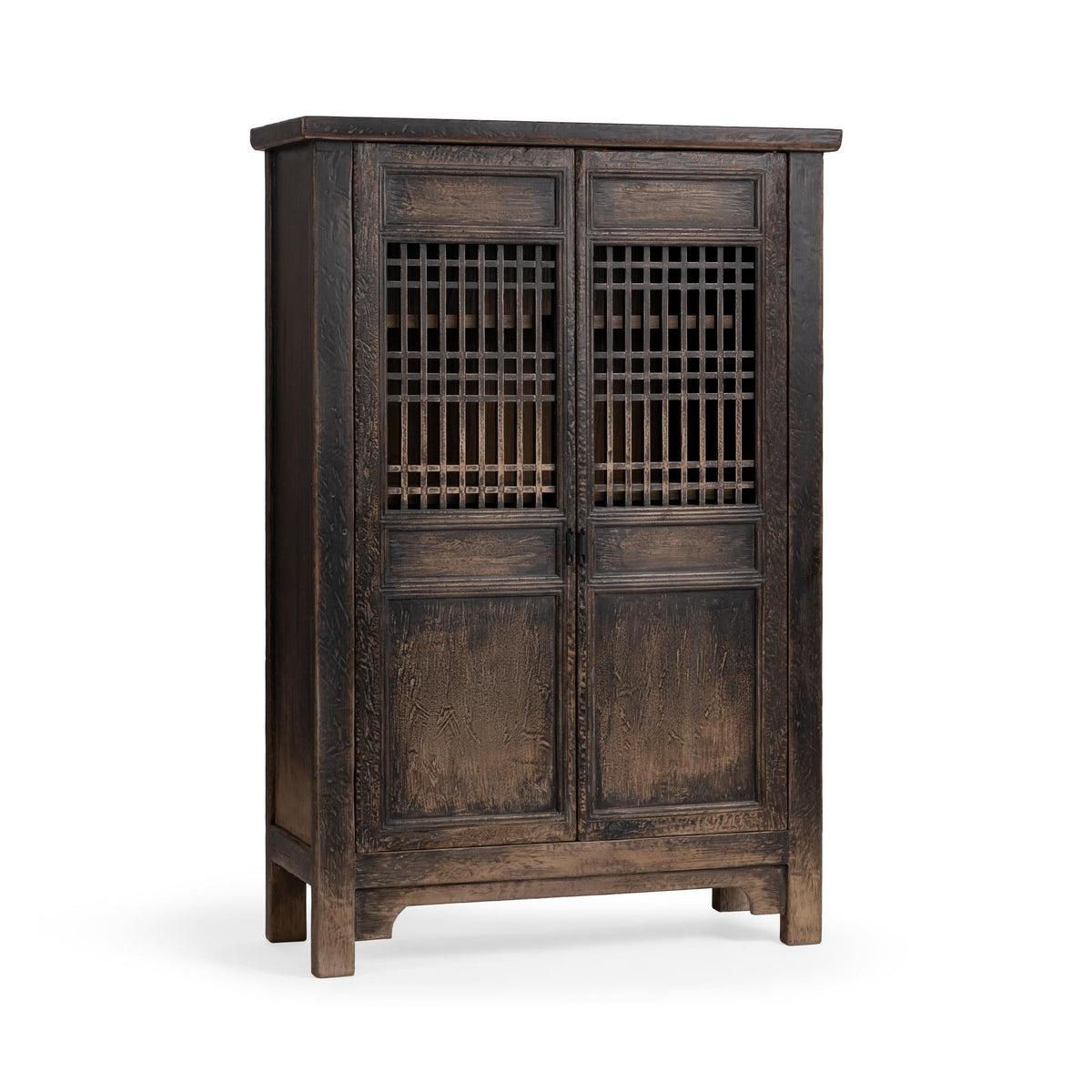 Suri Weathered Black 2-Door Tall Cabinet