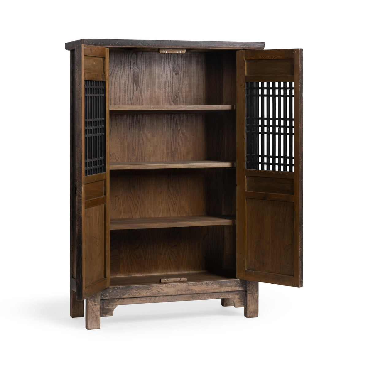 Suri Weathered Black 2-Door Tall Cabinet