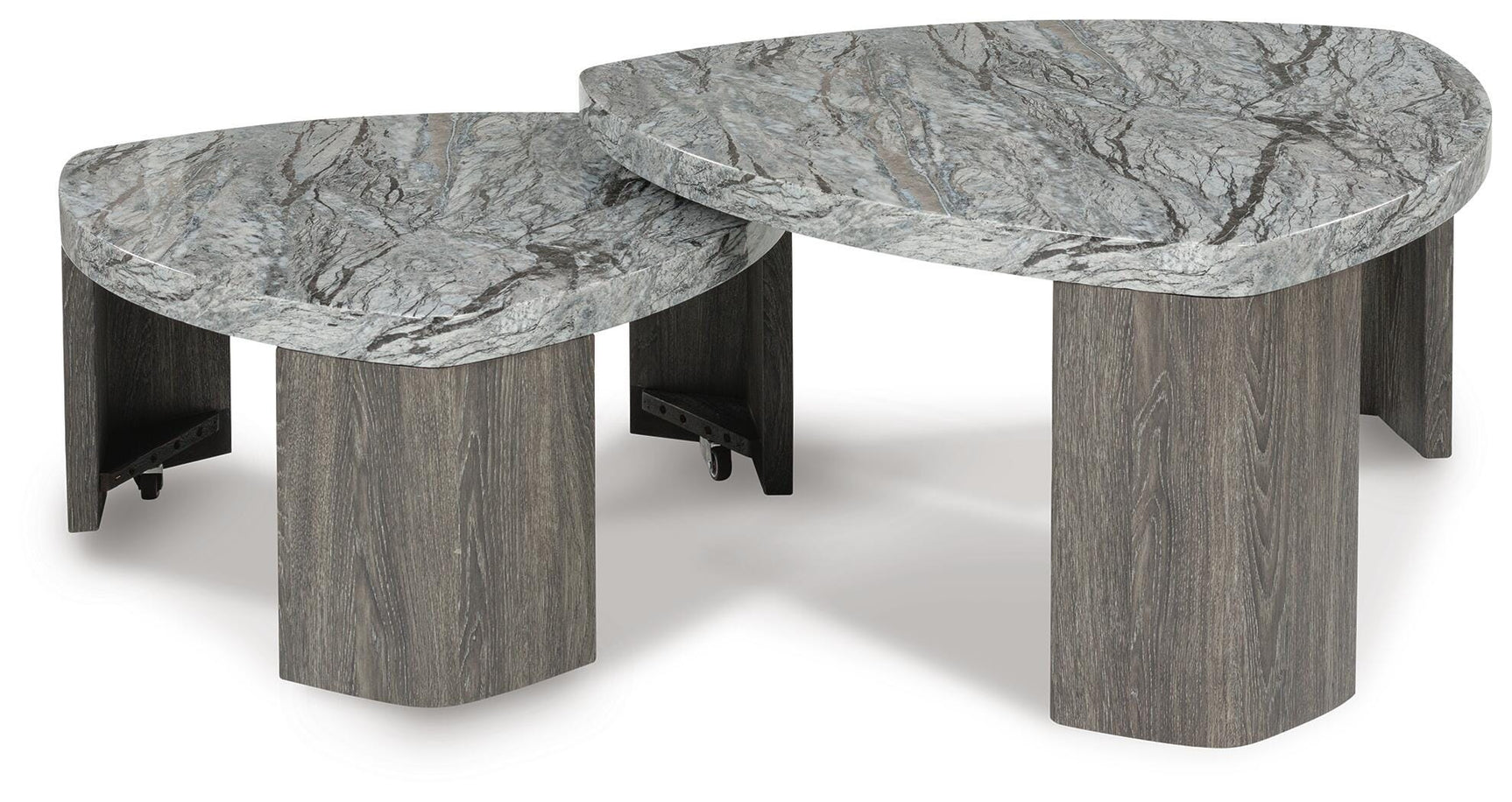 Surmour Gray/Brown Coffee Table and End Table - Ornate Home