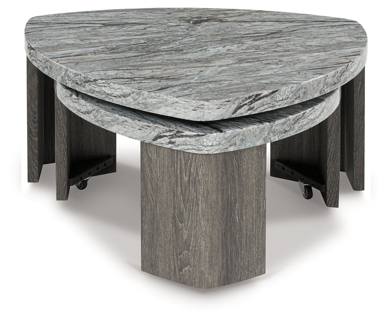 Surmour Gray/Brown Stacked Cocktail Table (Online Special Price) - Ornate Home