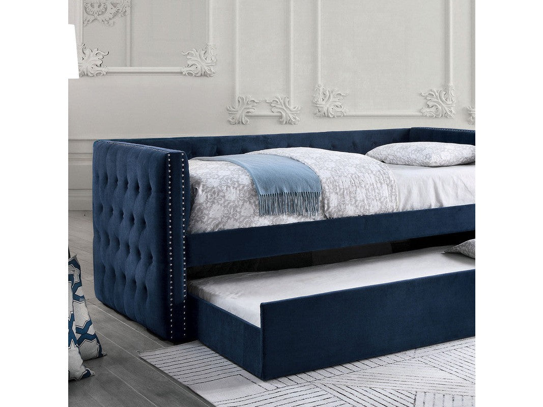 Susanna Navy Daybed w/ Trundle - Ornate Home
