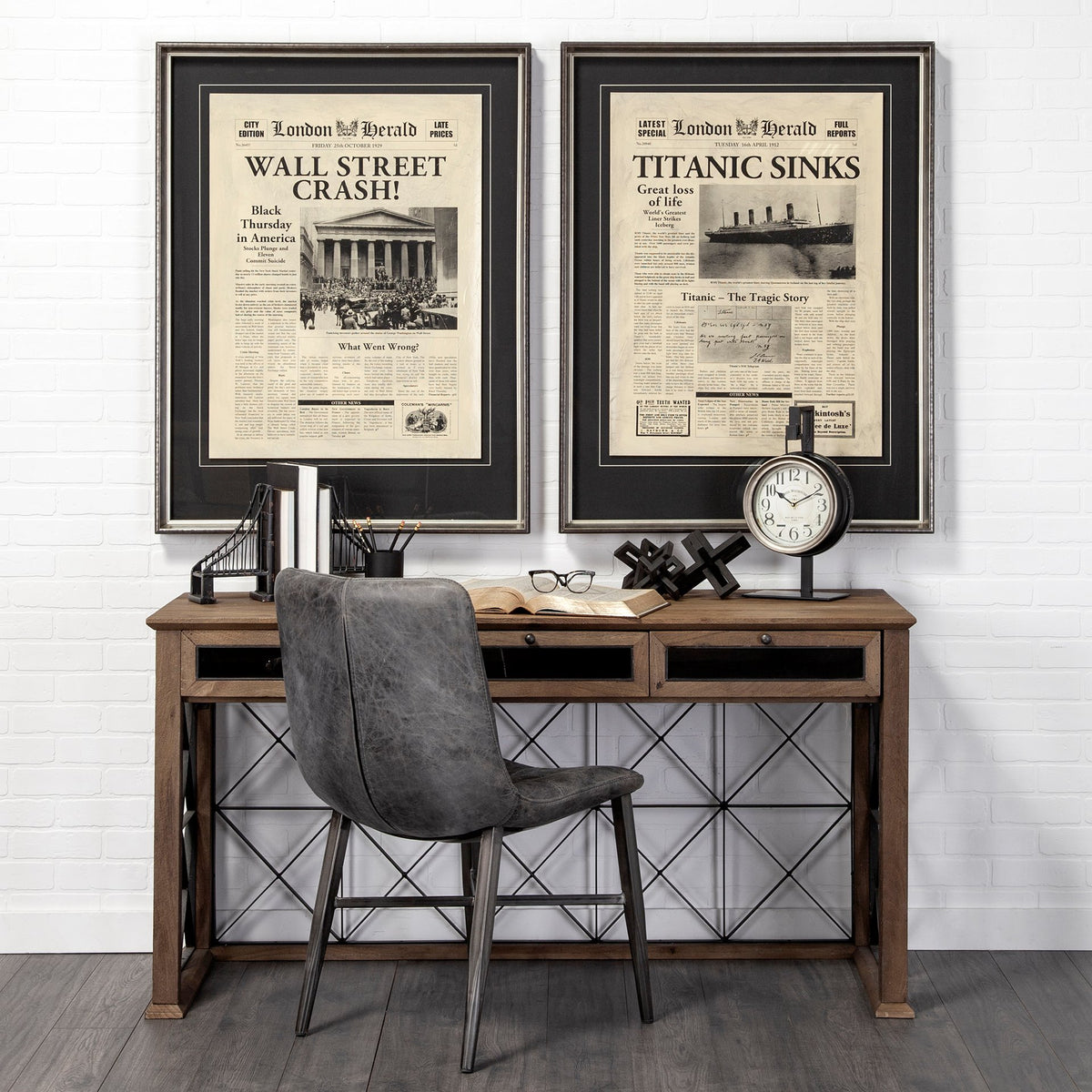 Suspension Brown Wrought Iron Suspension Bridge Bookends (Set of 2) - Ornate Home
