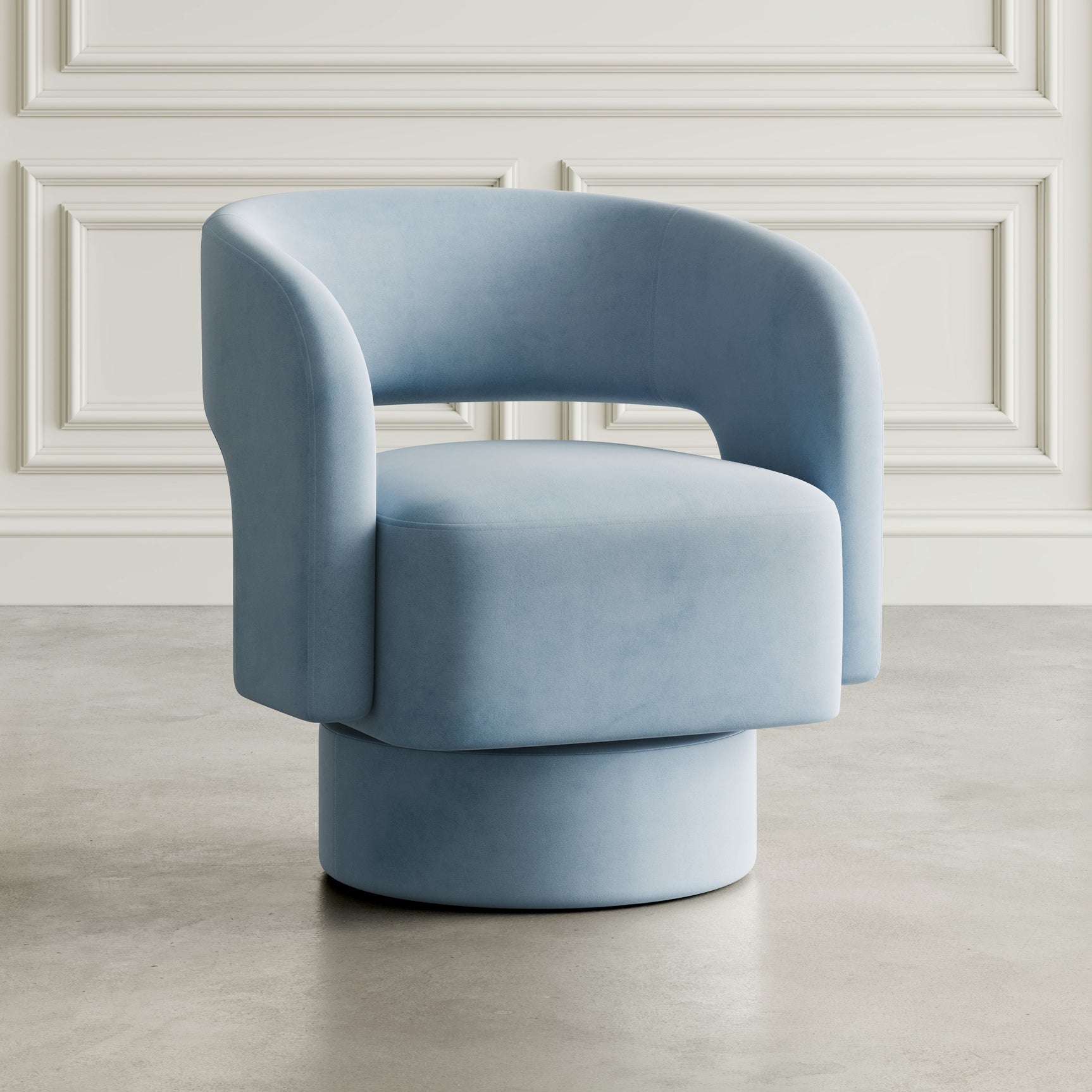 Sutton Blue Swivel Chair - Ornate Home