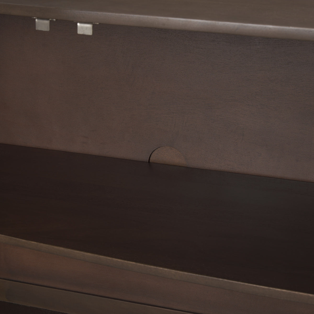 Swanson Dark Brown Wooden Scalloped Sideboard