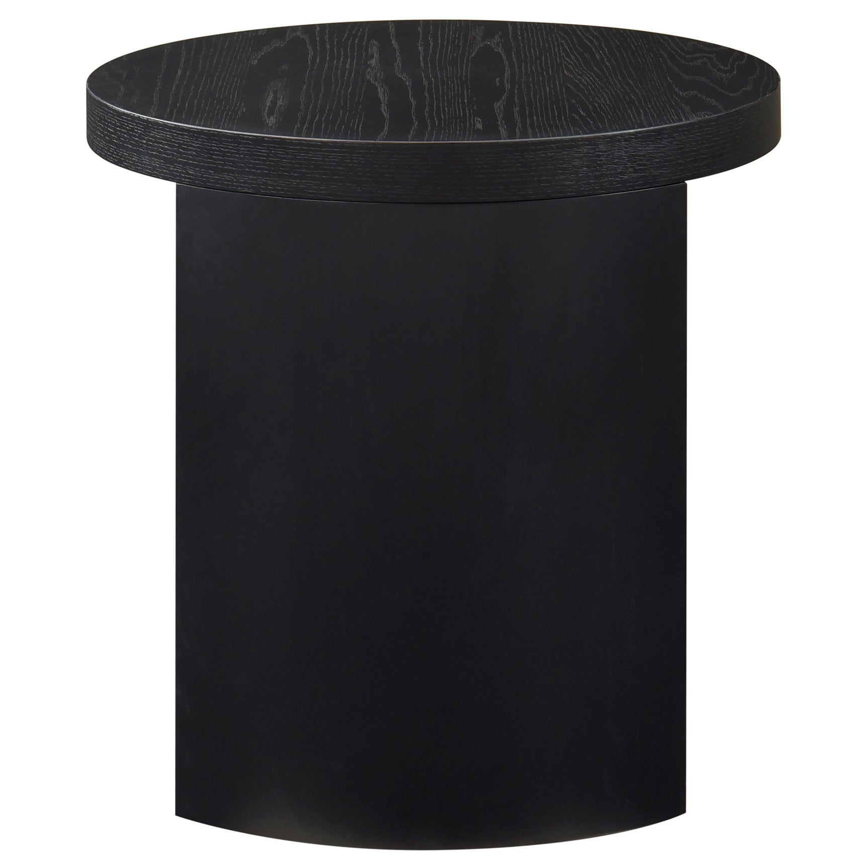 Sweeney Black 24-inch Round Wood Occasional Side End Table - Ornate Home