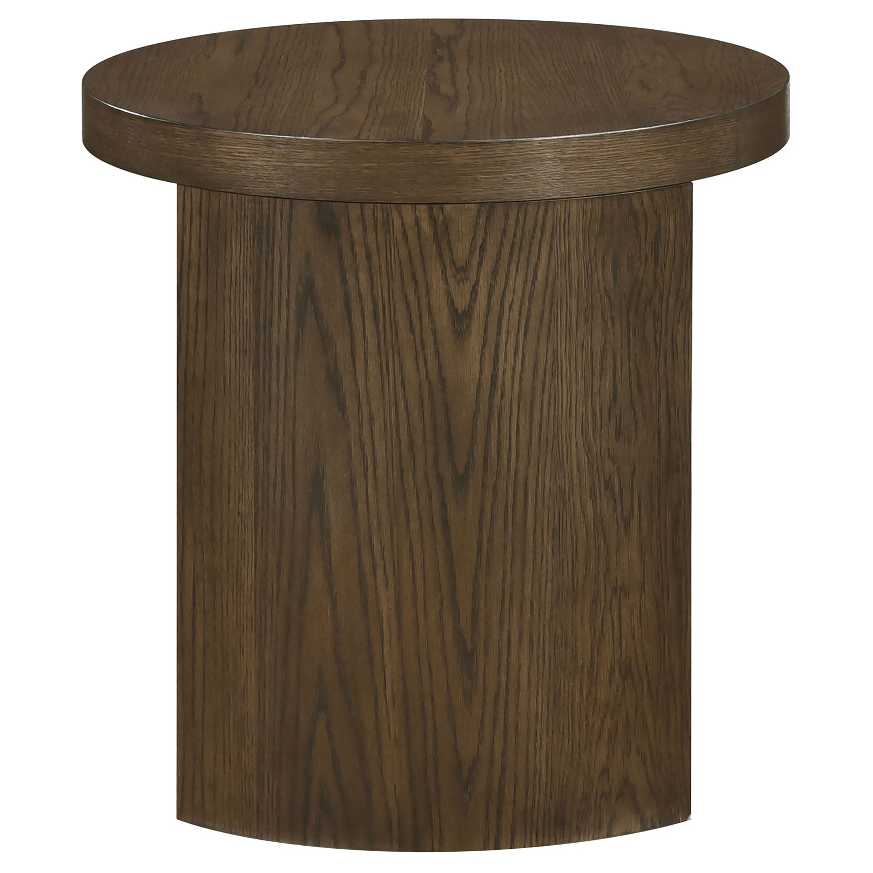 Sweeney Dark Walnut 24-inch Round Wood Occasional Side End Table - Ornate Home