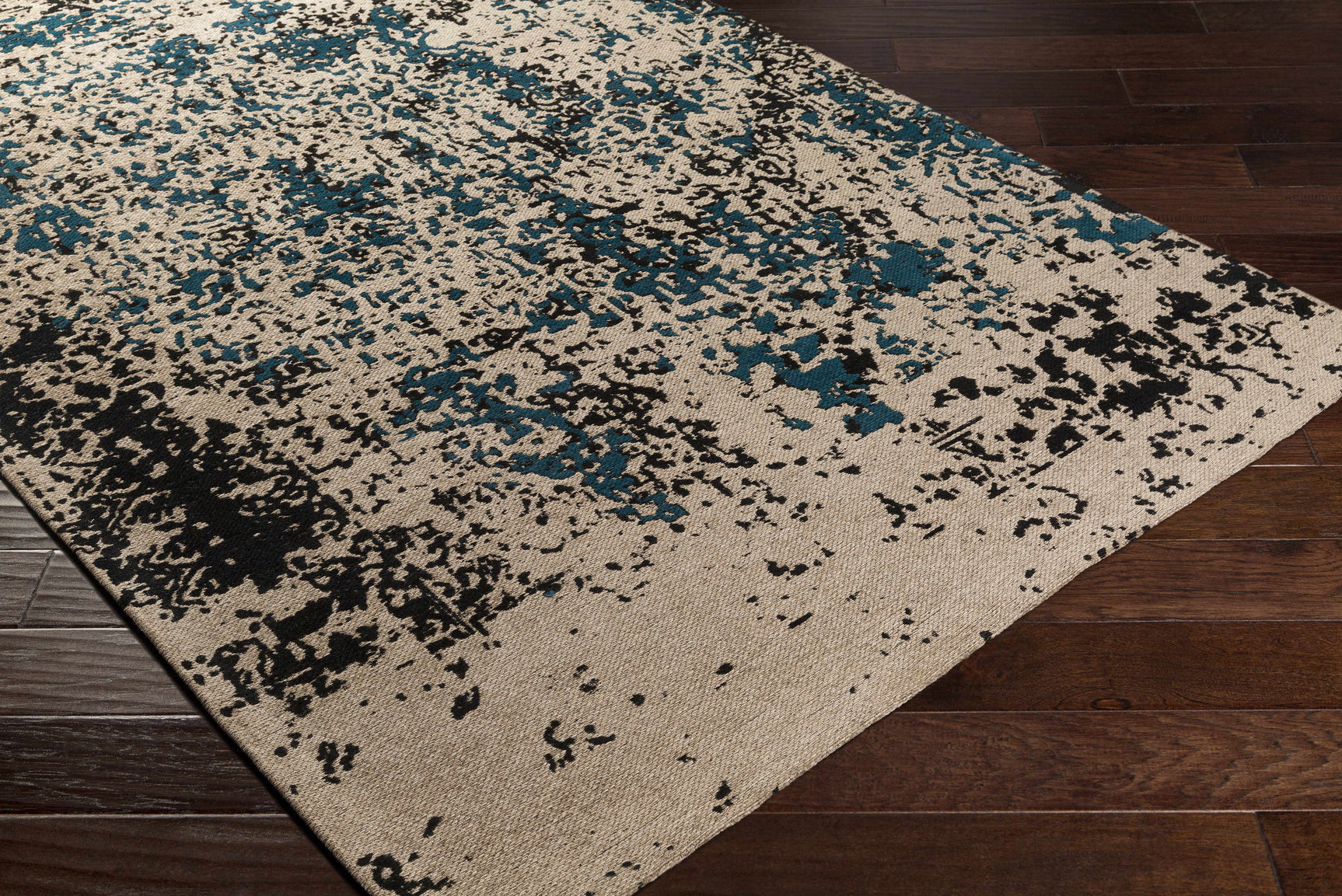 Sweeny Teal Abstract Area Rug - Clearance - Ornate Home
