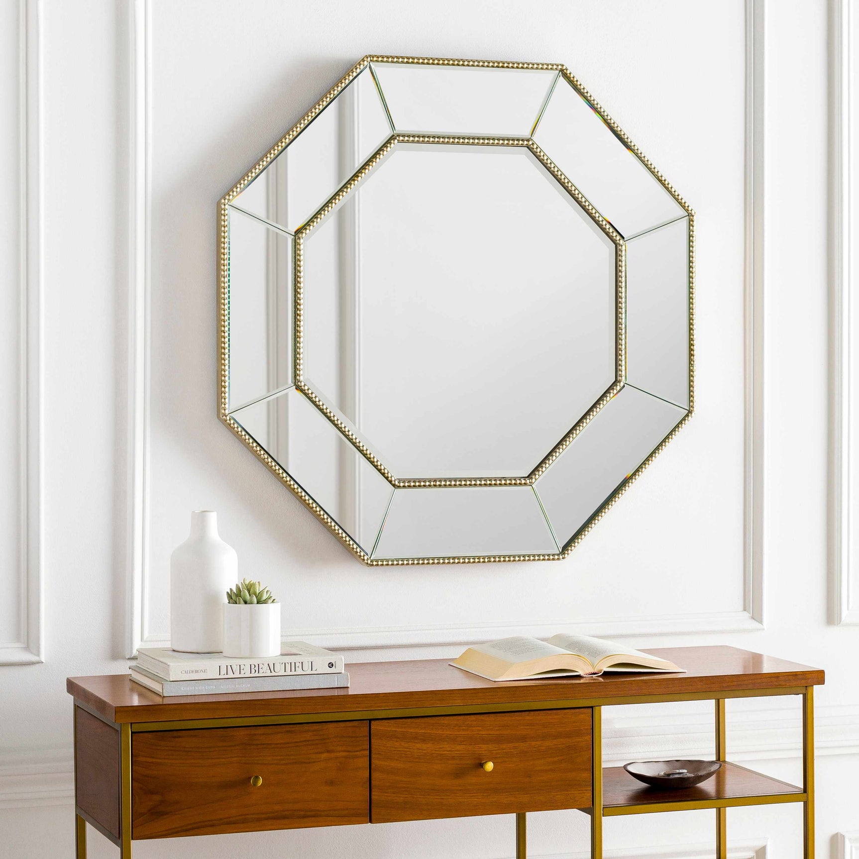 Swellendam Gold Octagonal Mirror - Clearance - Ornate Home