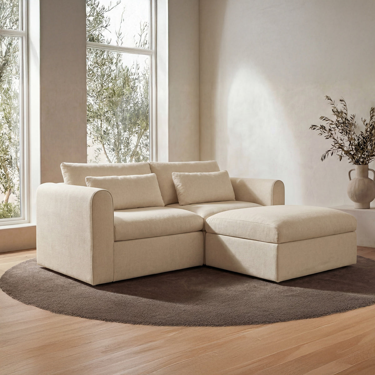 Swift Light Beige Nook Modular Sectional - Ornate Home