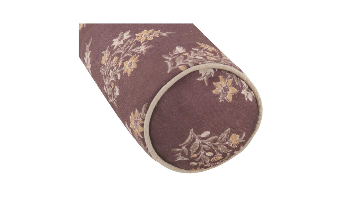 Sybil Dark Mauve Large Bolster Pillow - Ornate Home