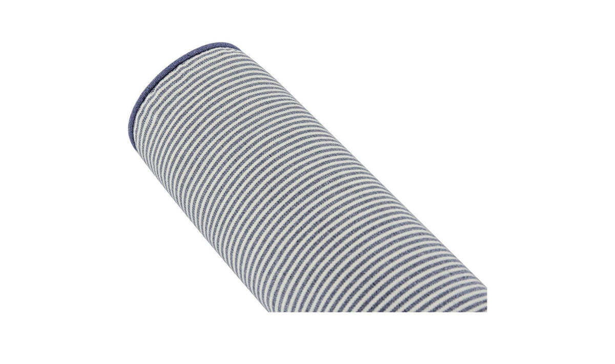 Sybil Navy Stripe Small Bolster Pillow - Ornate Home