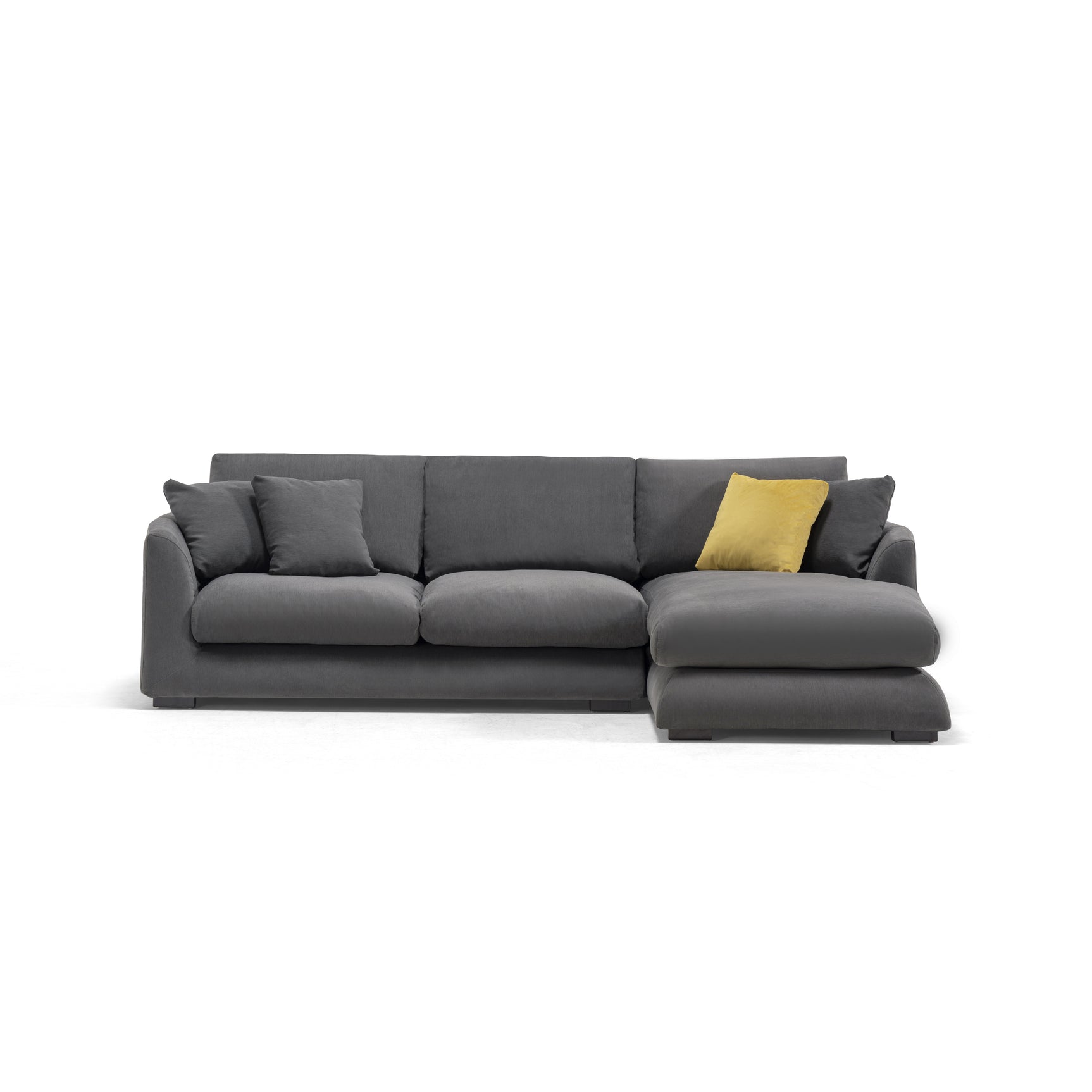 Sydney Gray 2pc RAF Chaise Sectional (110") - Ornate Home