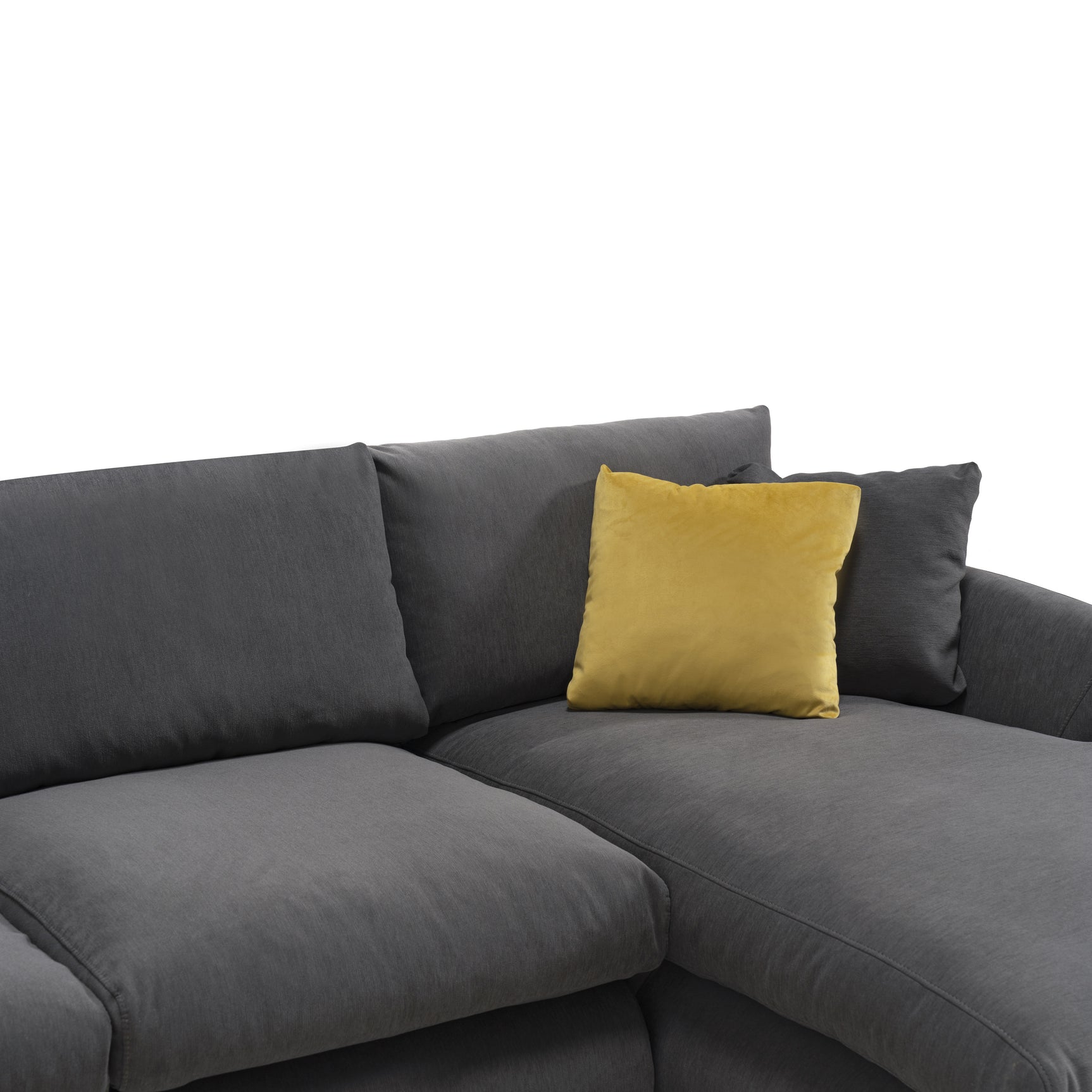 Sydney Gray 2pc RAF Chaise Sectional (110") - Ornate Home