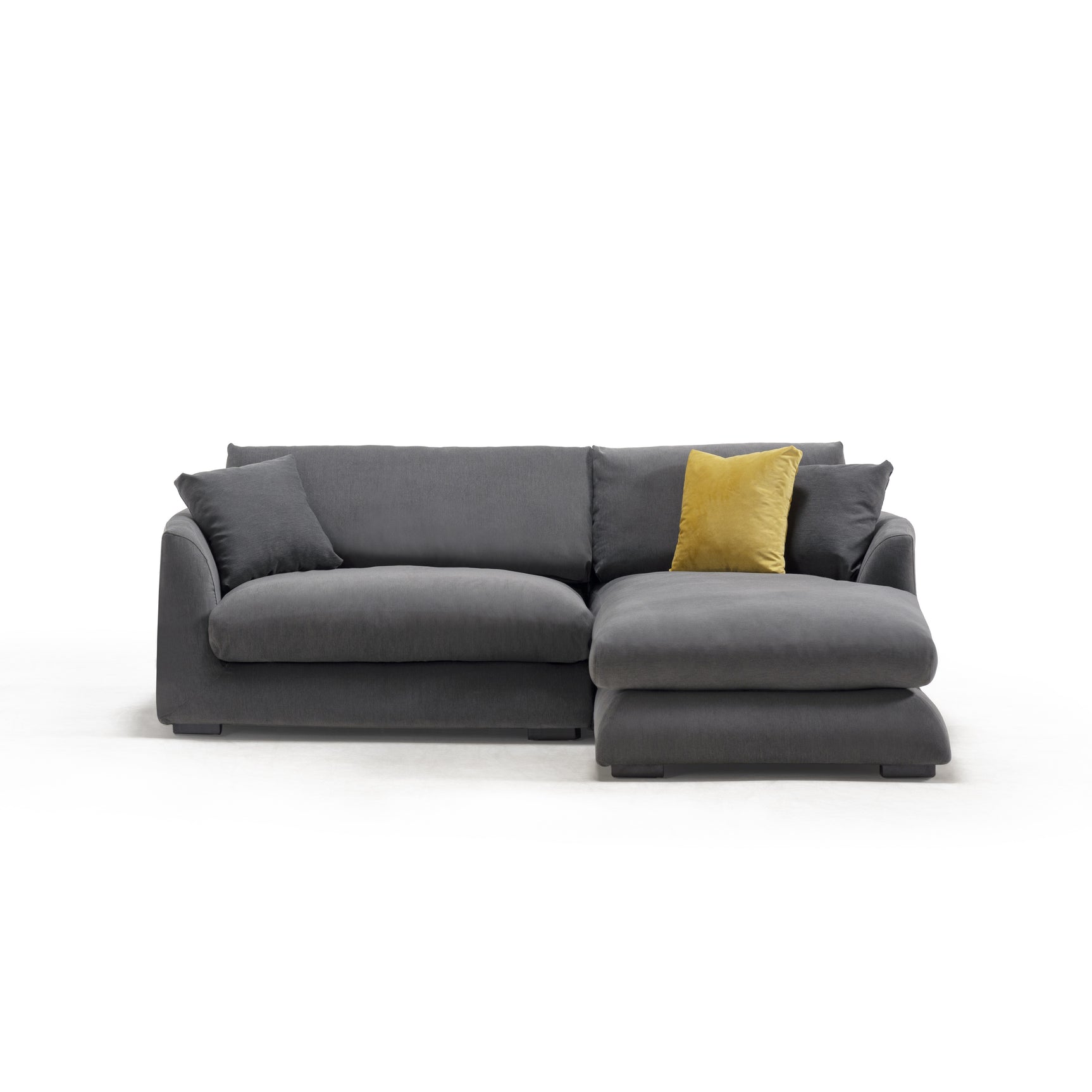 Sydney Gray 2pc RAF Chaise Sectional - Ornate Home