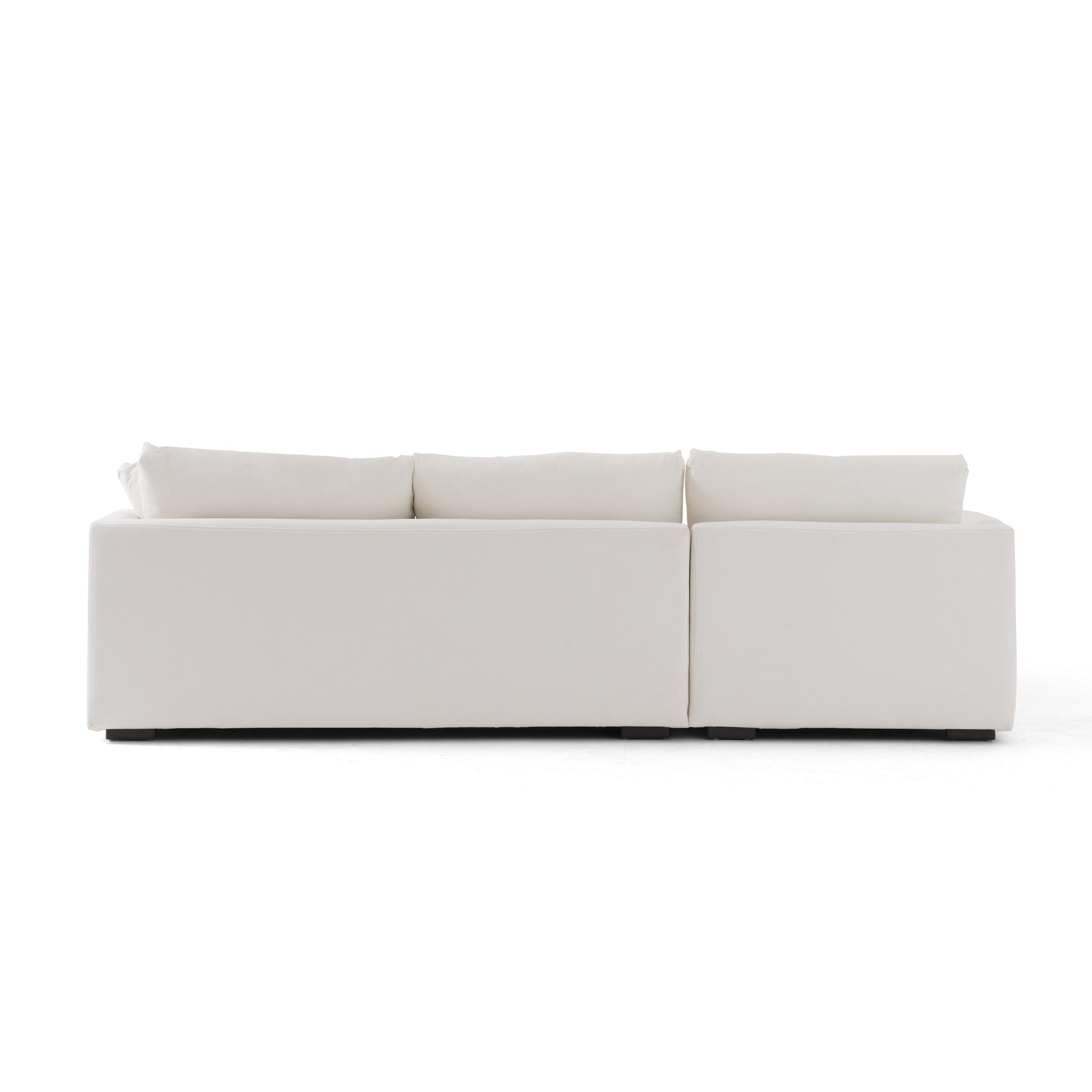 Sydney White 2pc LAF Chaise Sectional (110") - Ornate Home