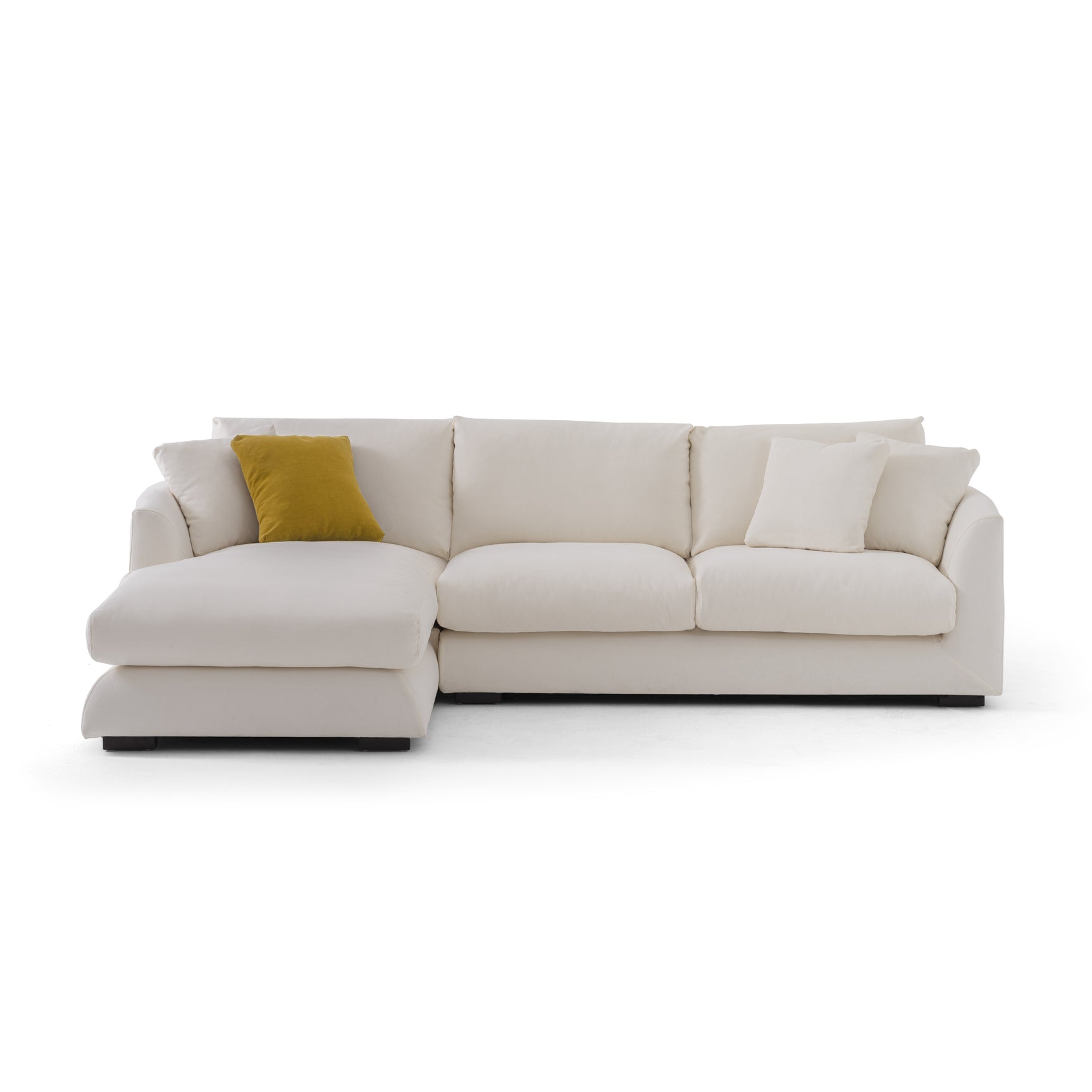 Sydney White 2pc LAF Chaise Sectional (110") - Ornate Home