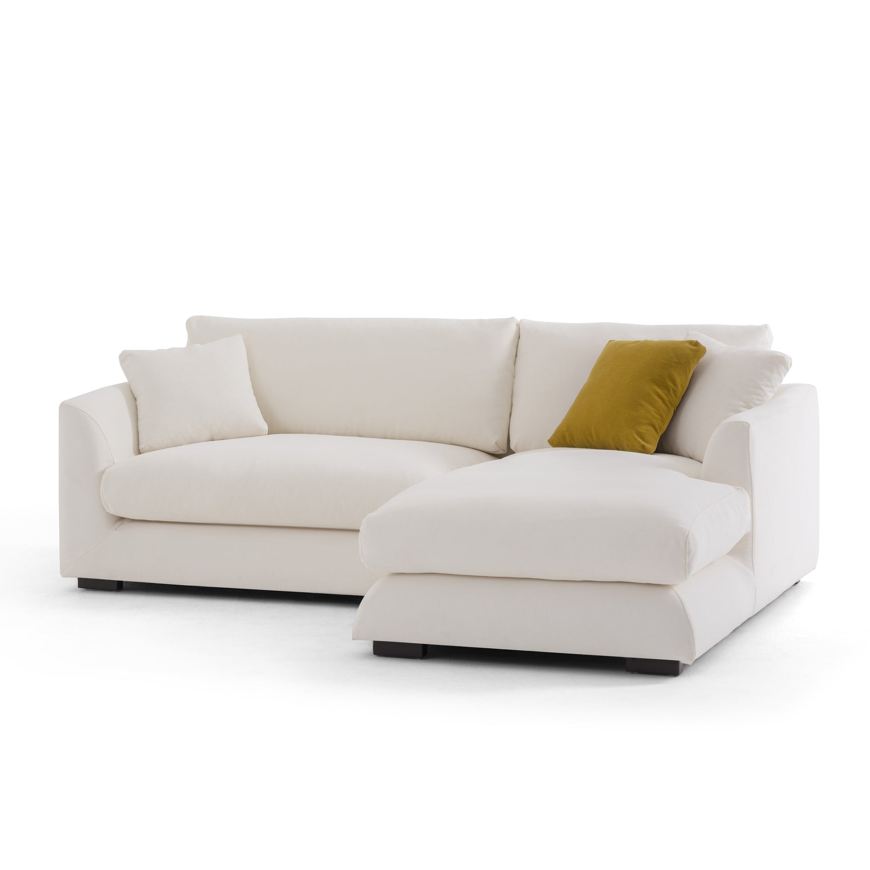 Sydney White 2pc RAF Chaise Sectional - Ornate Home