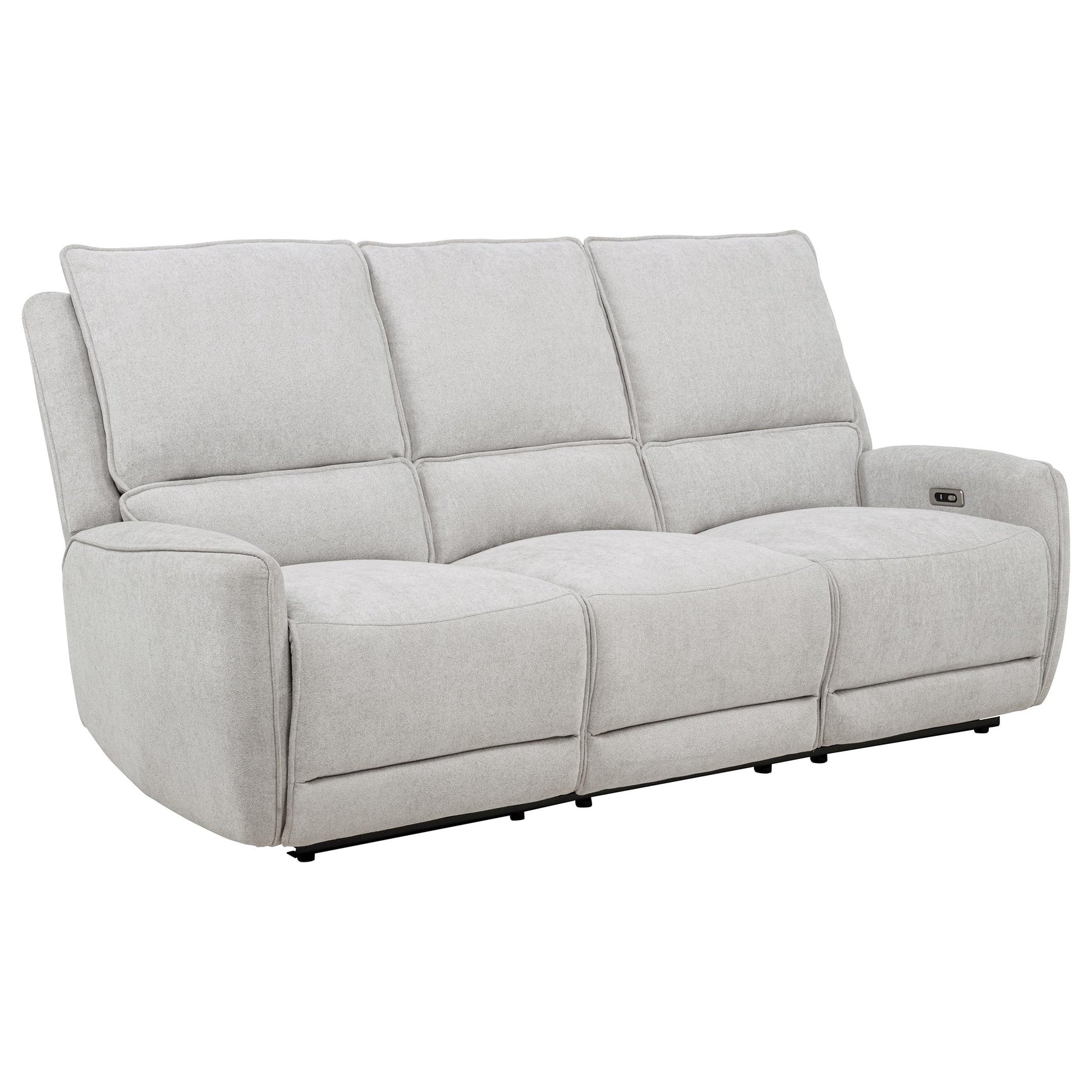 Sylmar Dove Grey 2-piece Chenille Power Reclining Sofa Set - Ornate Home