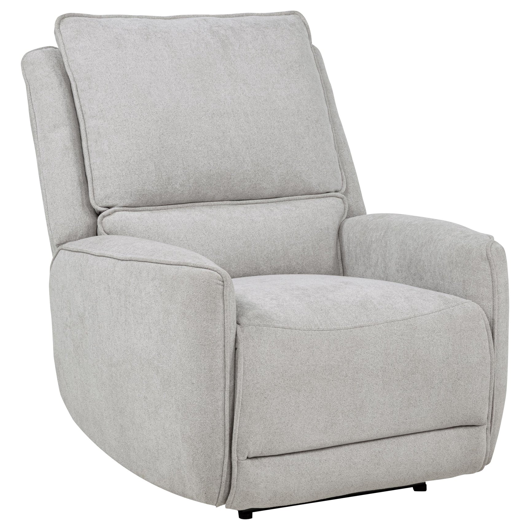 Sylmar Dove Grey Chenille Upholstered Power Recliner - Ornate Home