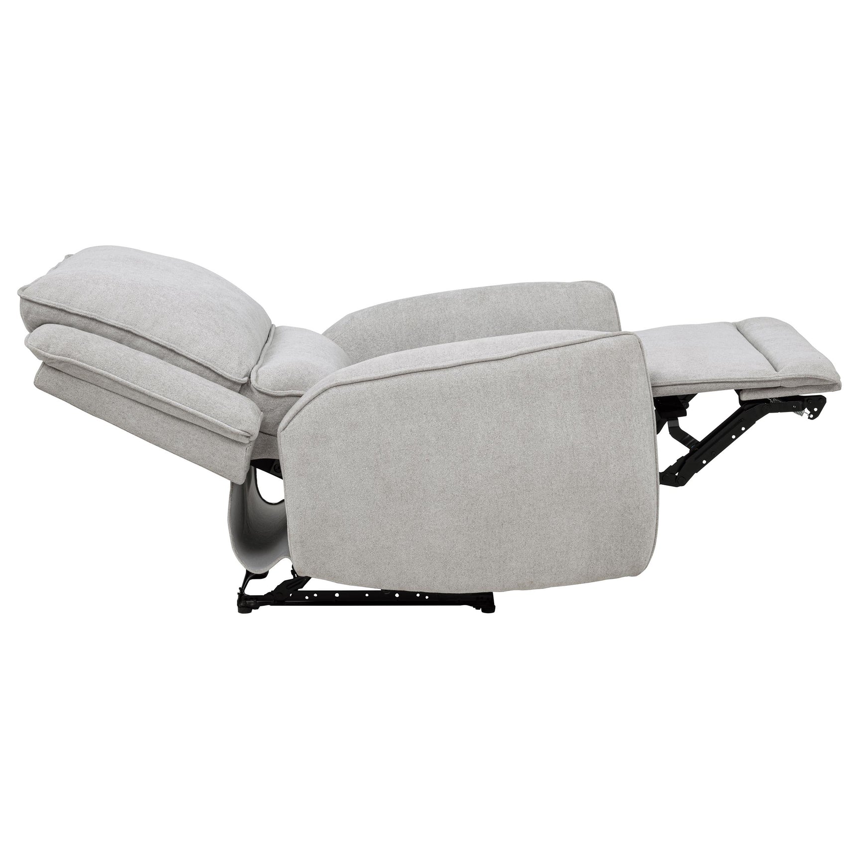 Sylmar Dove Grey Chenille Upholstered Power Recliner - Ornate Home