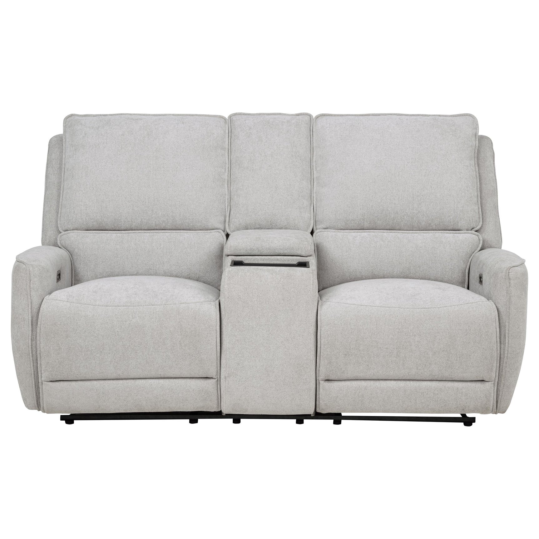 Sylmar Dove Grey Chenille Upholstered Power Reclining Loveseat - Ornate Home