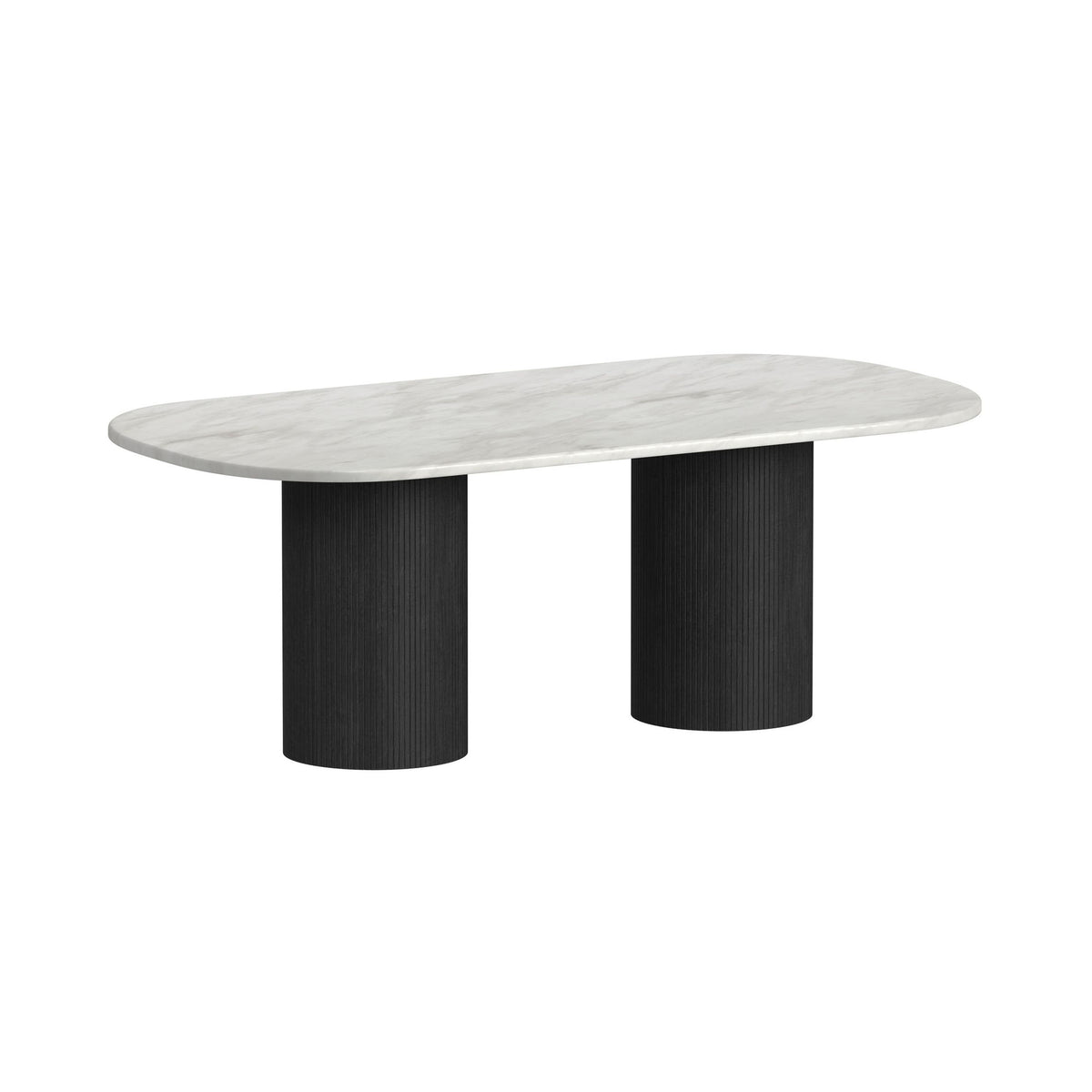 Sylvie Black/White 5-Piece Standard Height Dining Set with Grain (Oval Table & Four Chairs) - Ornate Home