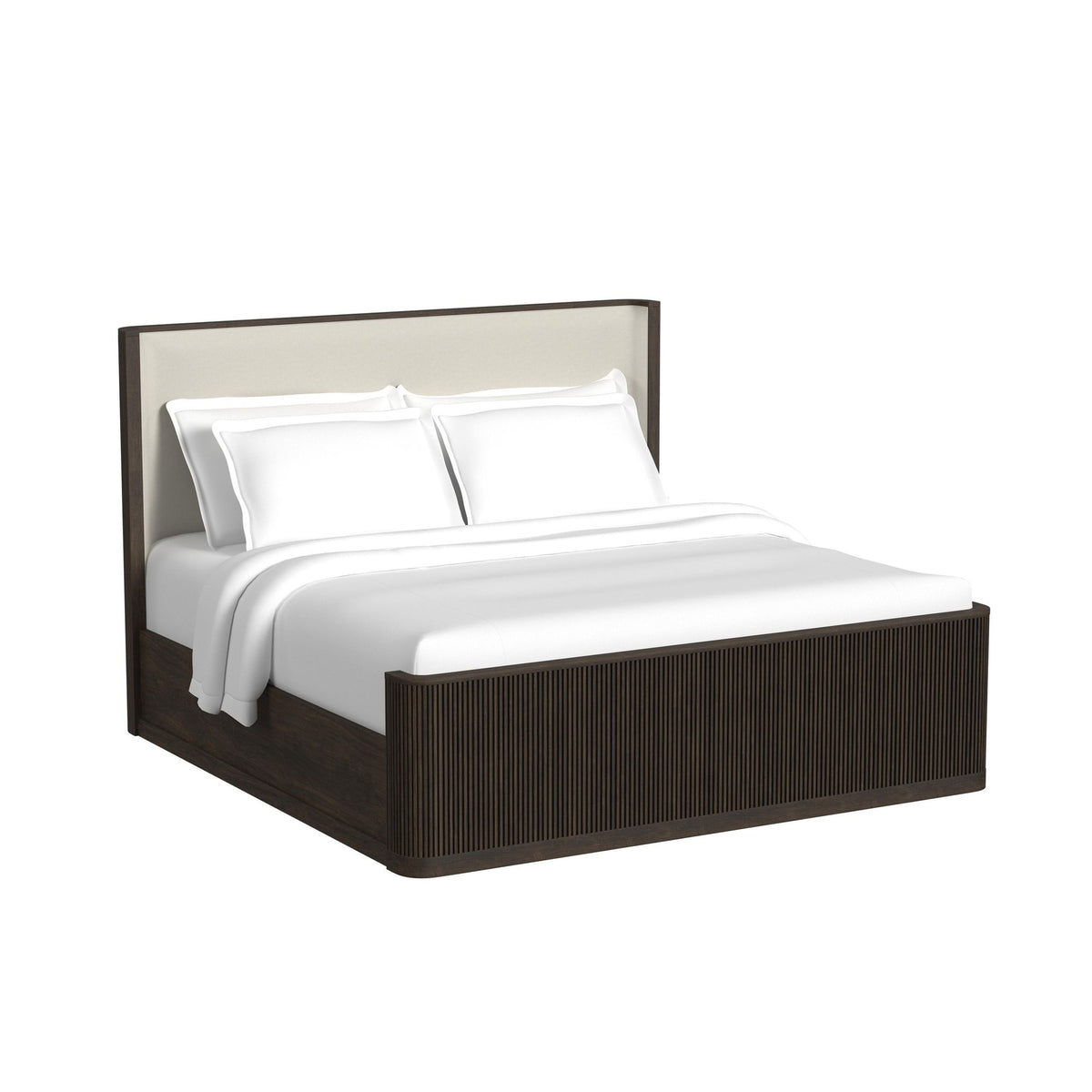 Sylvie Dark Brown 3-Piece King UPH Bedroom Set - Ornate Home