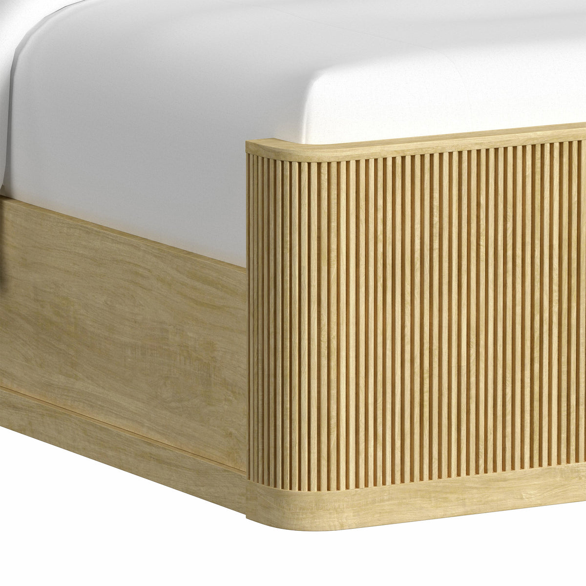 Sylvie Natural 5-Piece Queen UPH Bedroom Set - Ornate Home