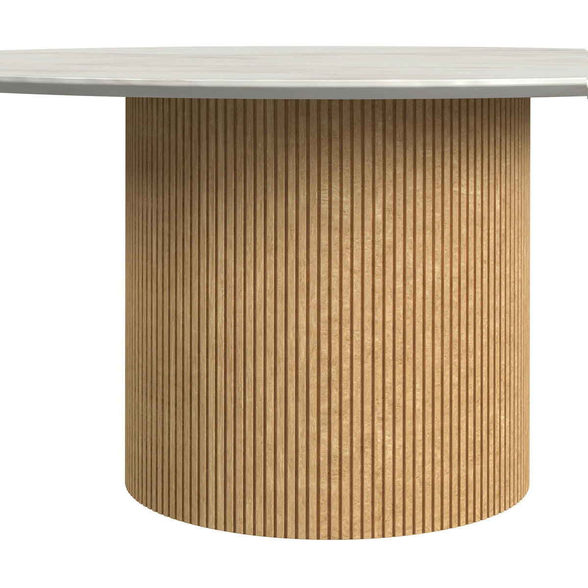 Sylvie Natural/White 2-Piece Occasional Table Set with Faux Marble Top and Base - Ornate Home