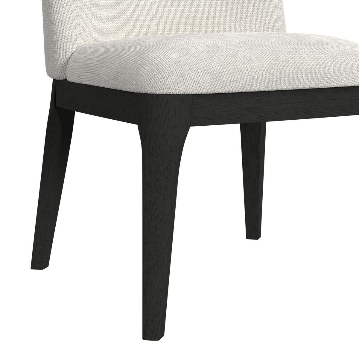 Sylvie Black/White 5-Piece Standard Height Dining Set with Grain (Round Table & Four Chairs) - Ornate Home
