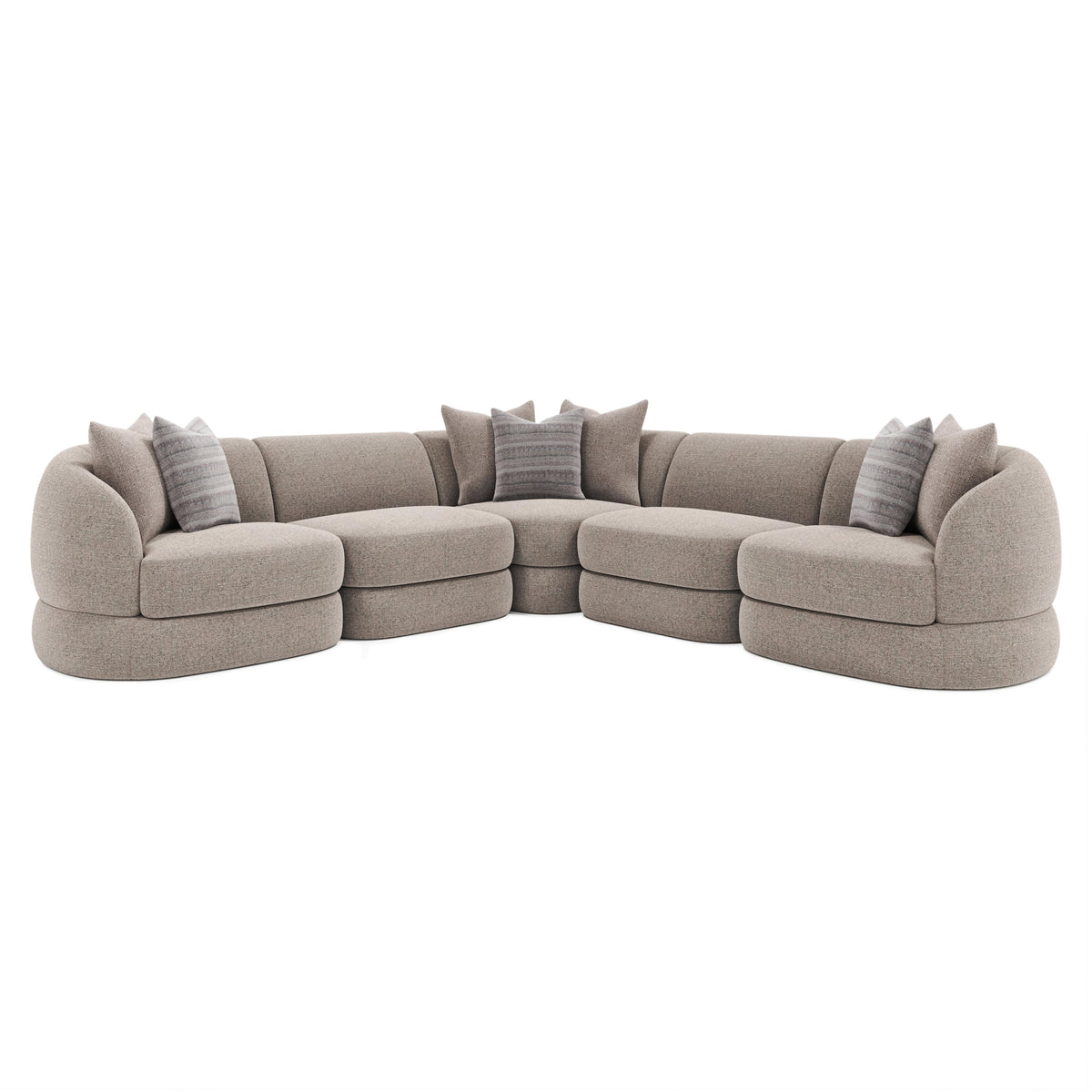 Sylvio Greige Sectional - Ornate Home