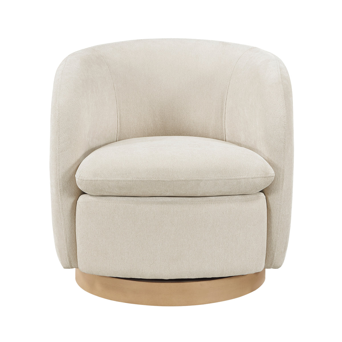 Synova Beige Swivel Chair - Ornate Home
