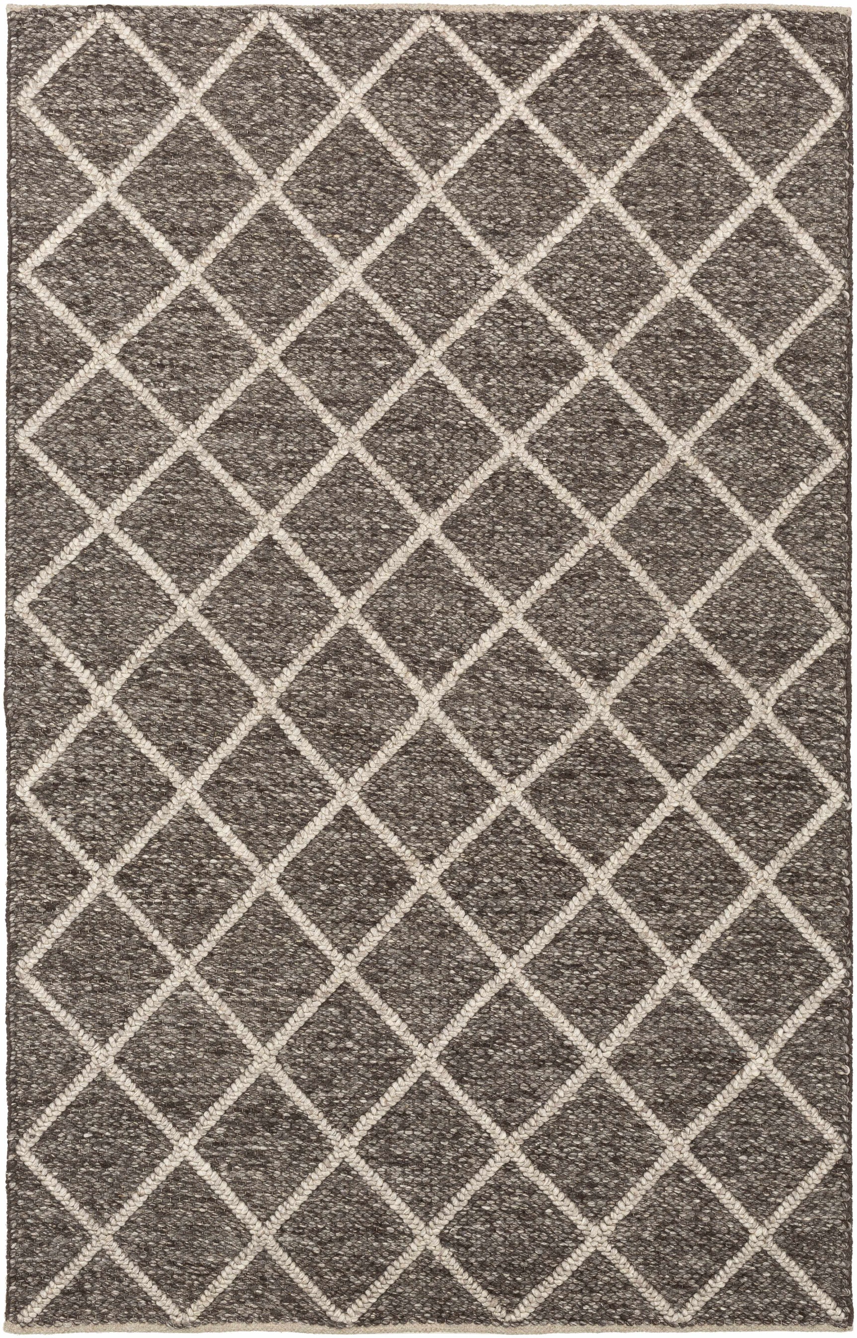 Syosset 2x3 Brown Trellis Wool&Viscose Rug - Clearance - Ornate Home