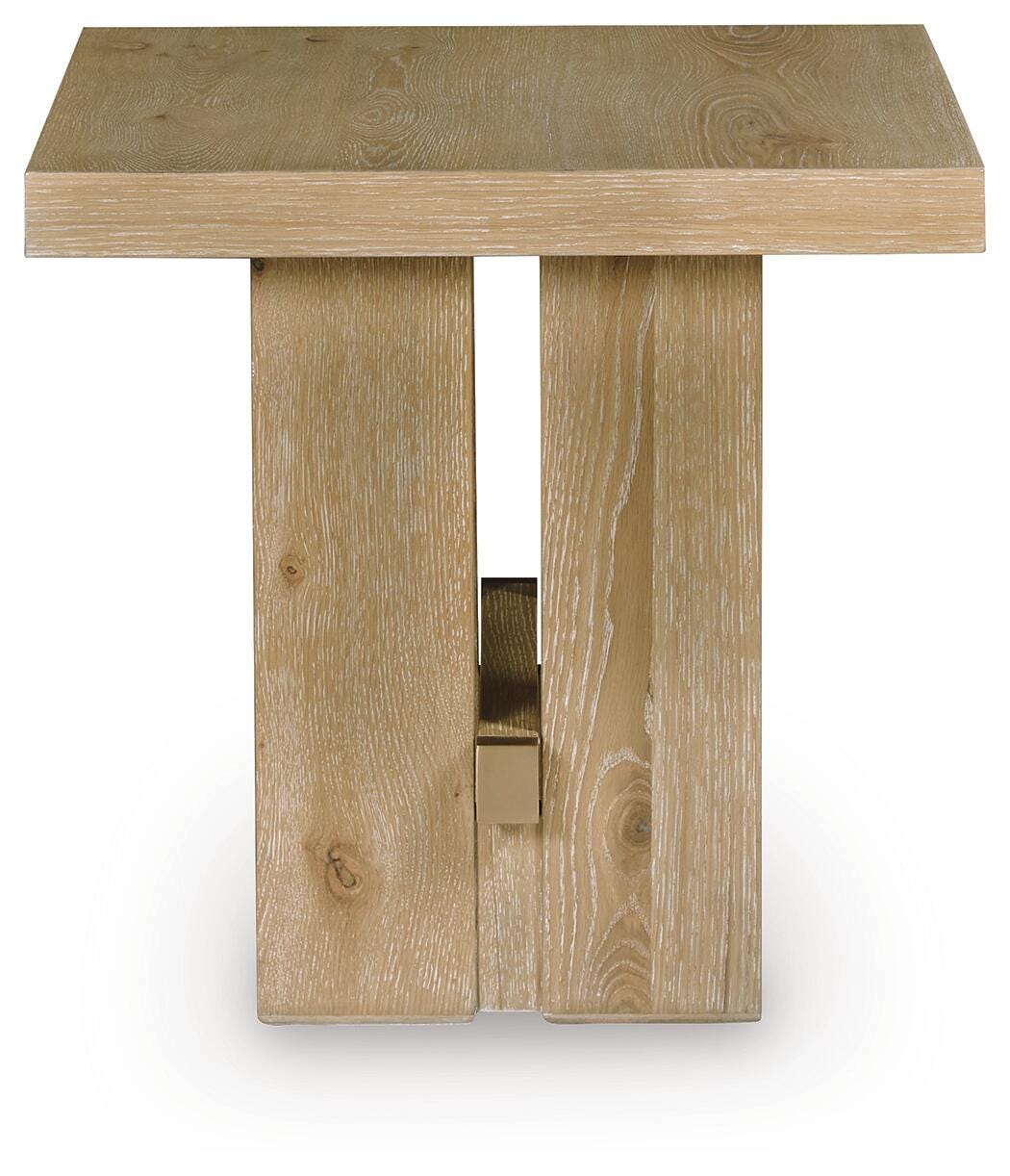 Crendlin Light Brown Coffee Table and 2 End Tables