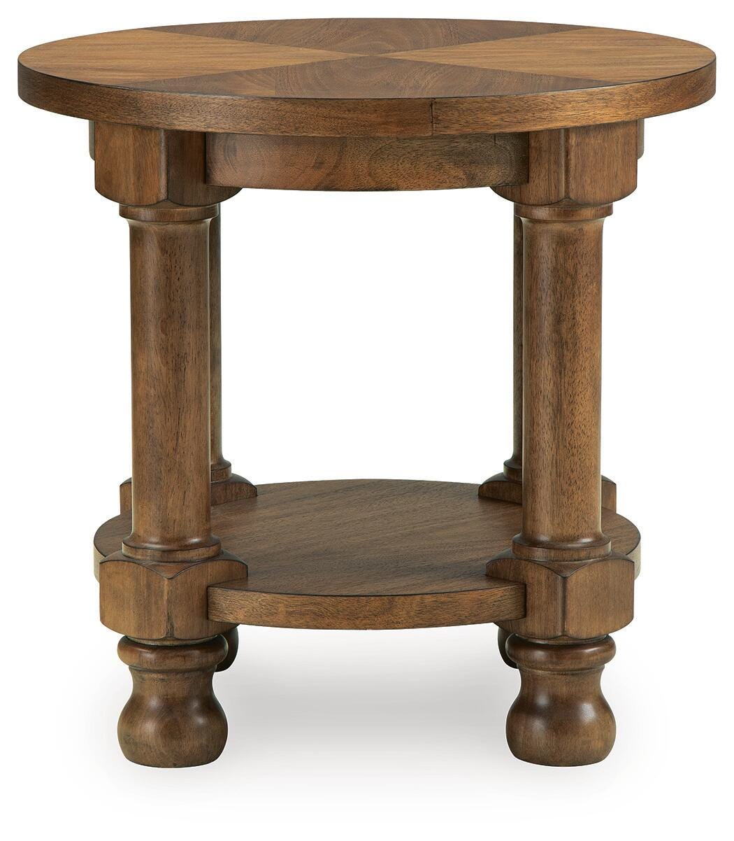 Chadworth Medium Brown Round End Table