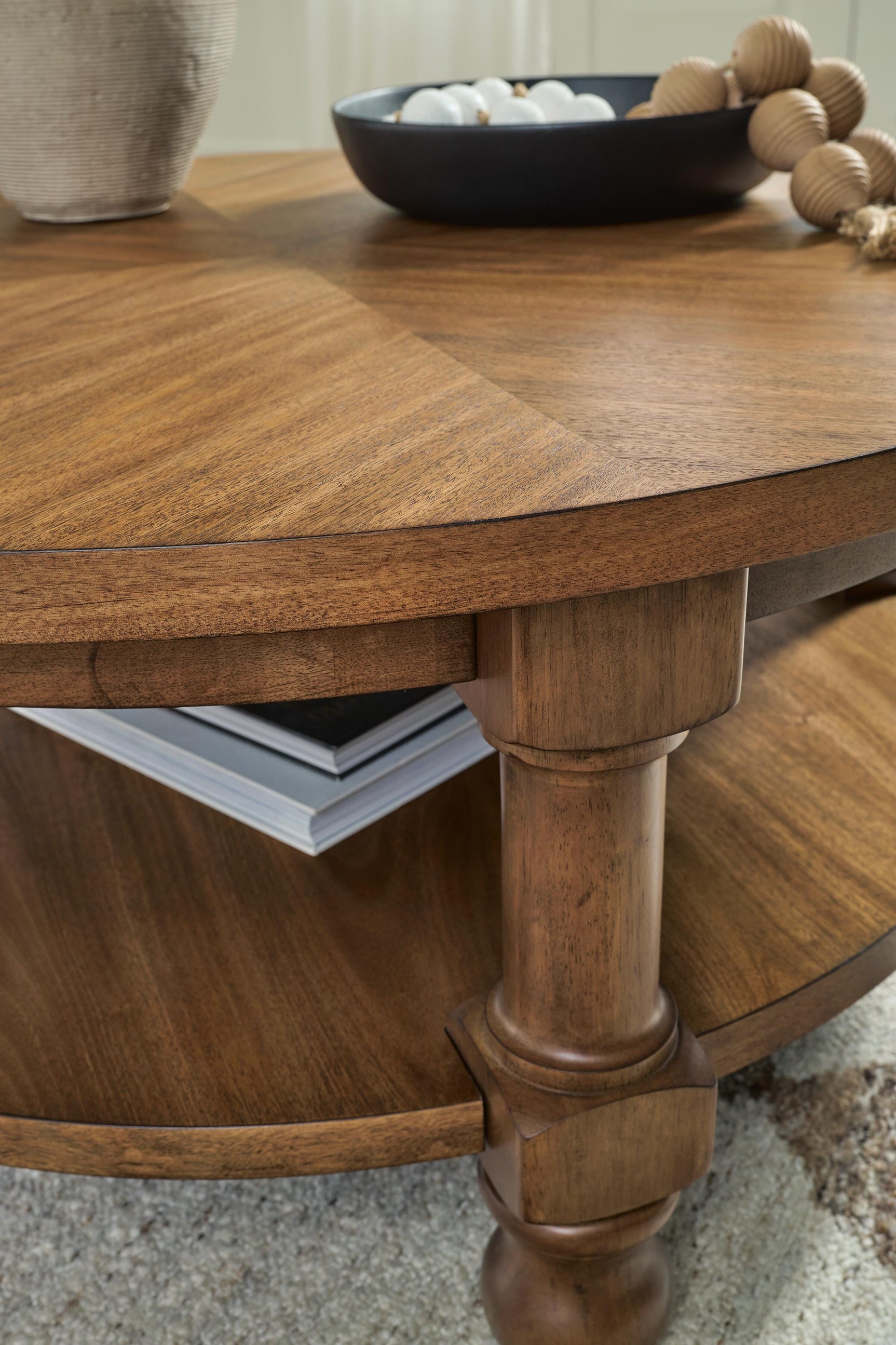 Chadworth Medium Brown Round Cocktail Table (Online Special Price)