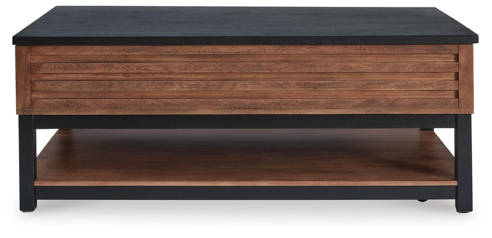 Kallari Warm Brown/Black Coffee Table and 2 End Tables