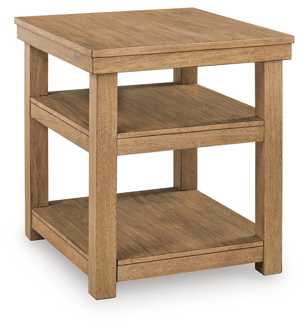 Wittenmyer Natural/Black Rectangular End Table (Online Special Price)