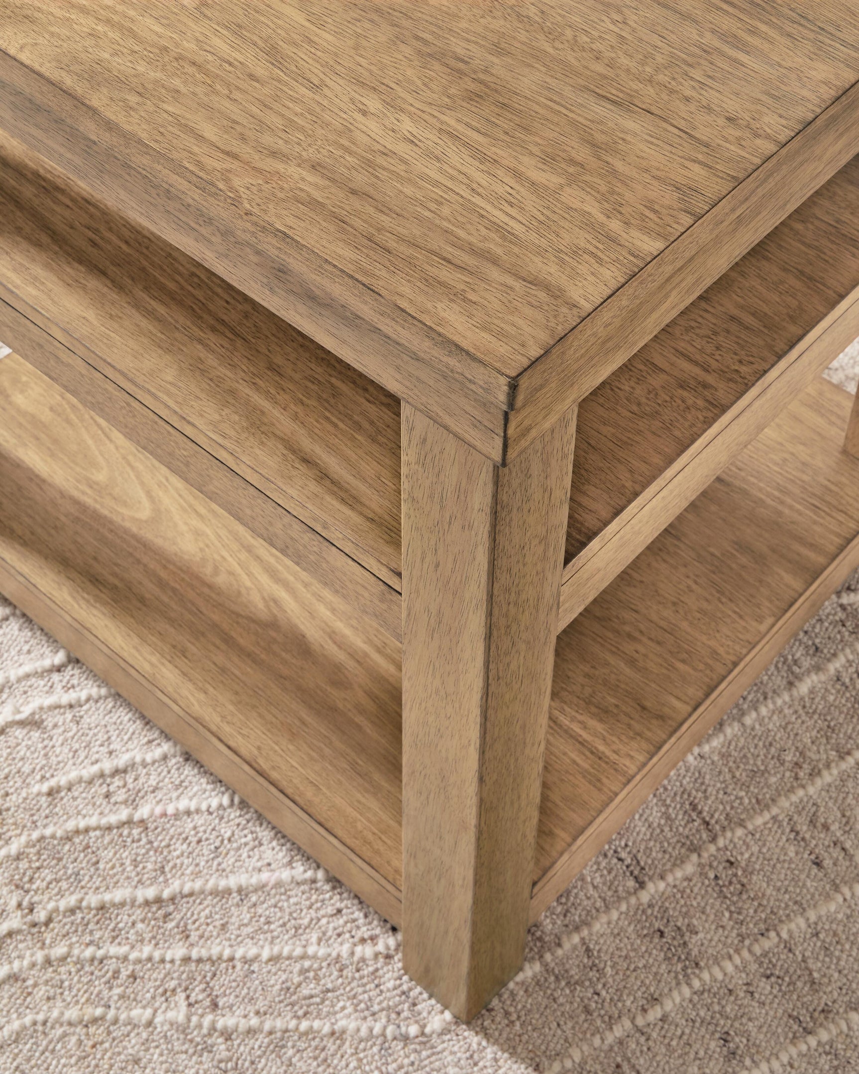 Wittenmyer Natural/Black Rectangular End Table (Online Special Price)