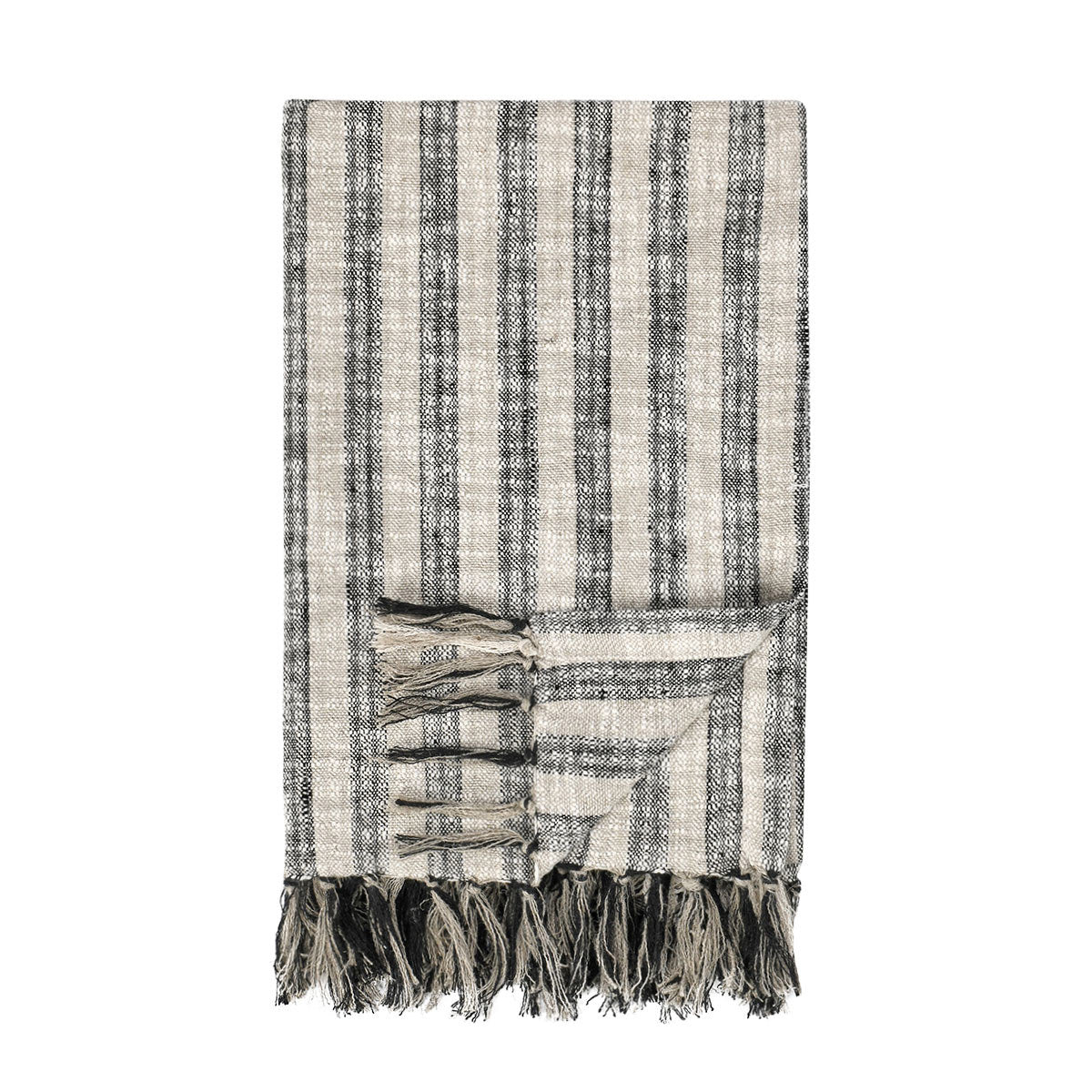 TC Linna Natural/Black Throw 50x70 Throw - Ornate Home
