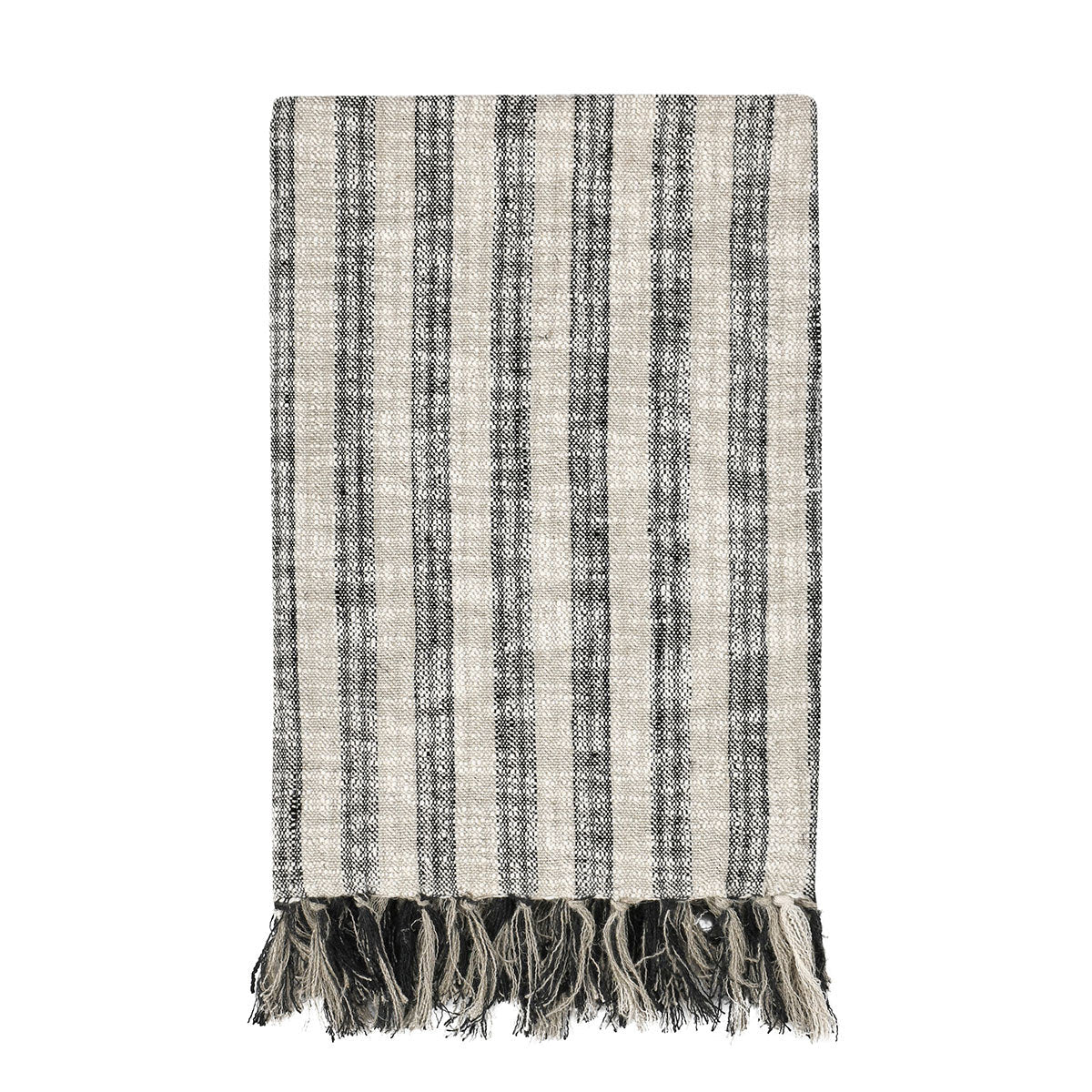 TC Linna Natural/Black Throw 50x70 Throw - Ornate Home